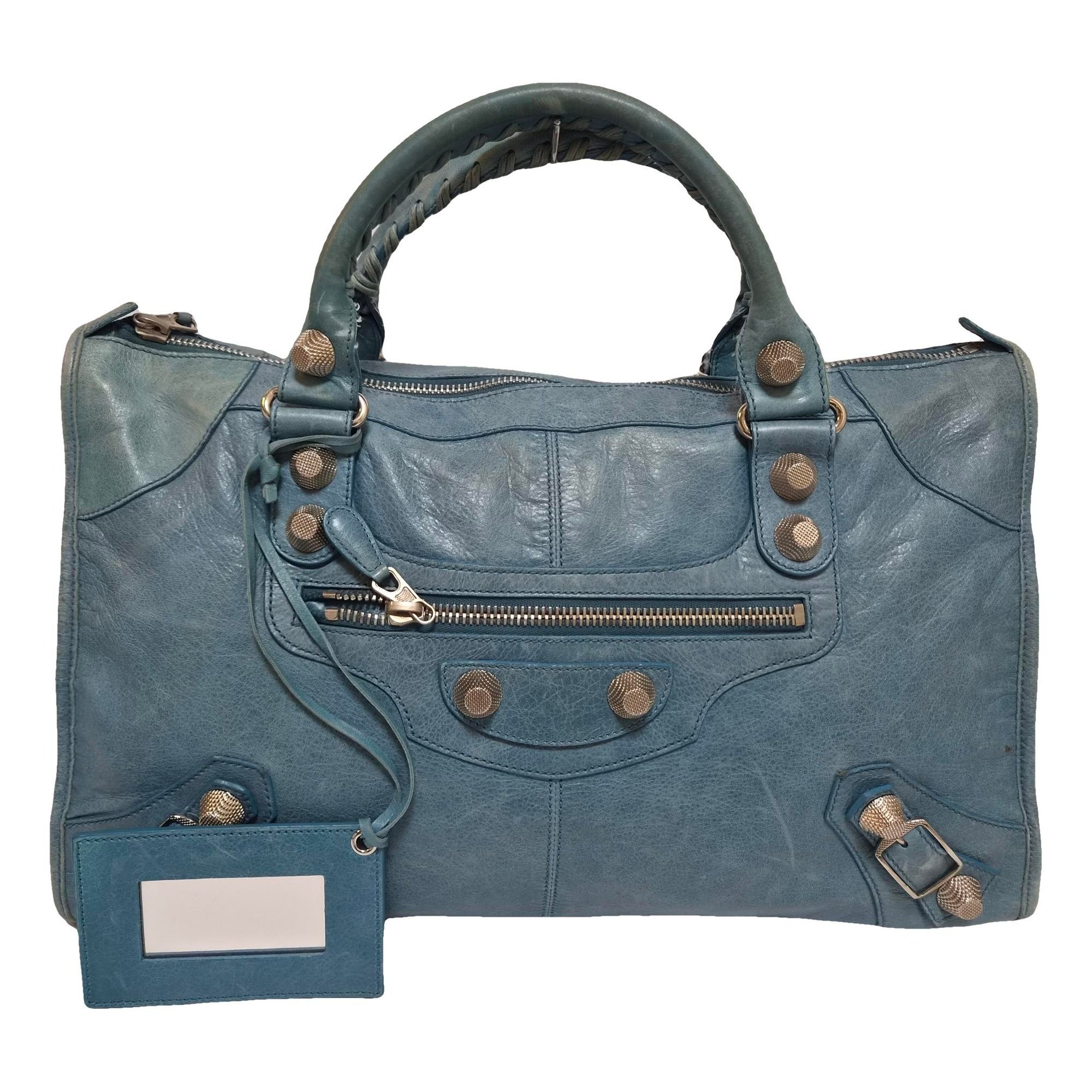 City leather handbag