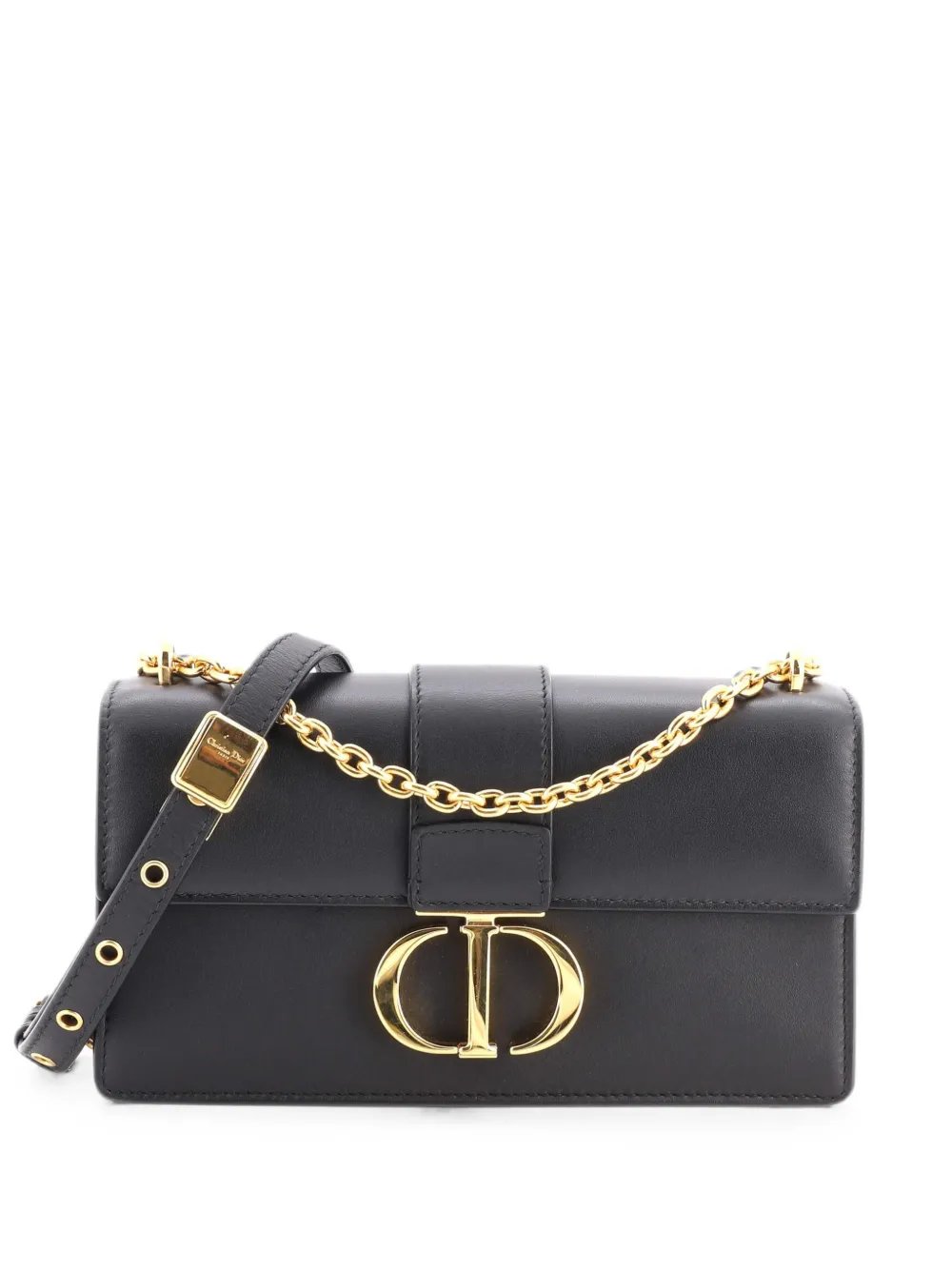 30 Montaigne Chain Flap Bag Leather East West shoulder bag