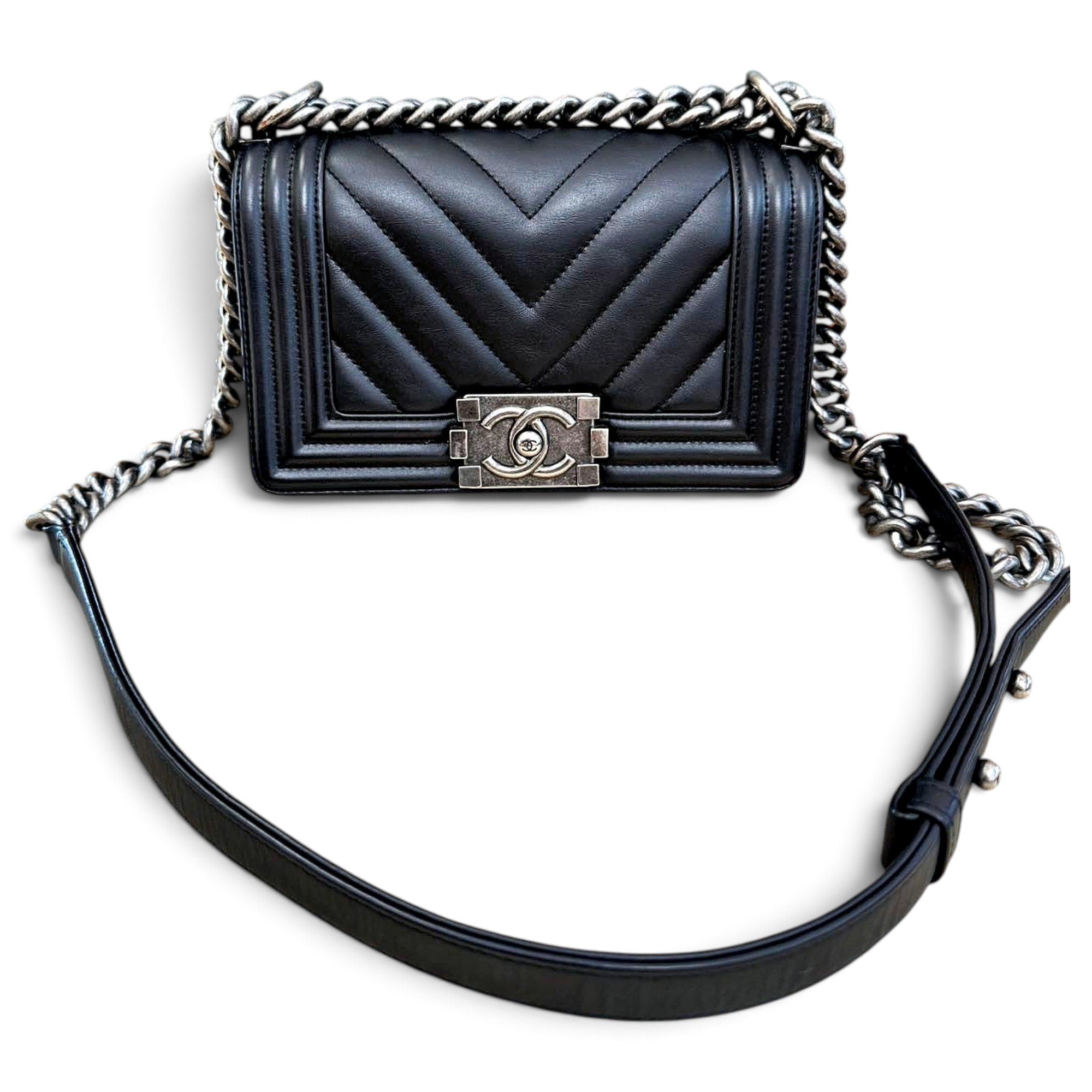 Boy leather crossbody bag