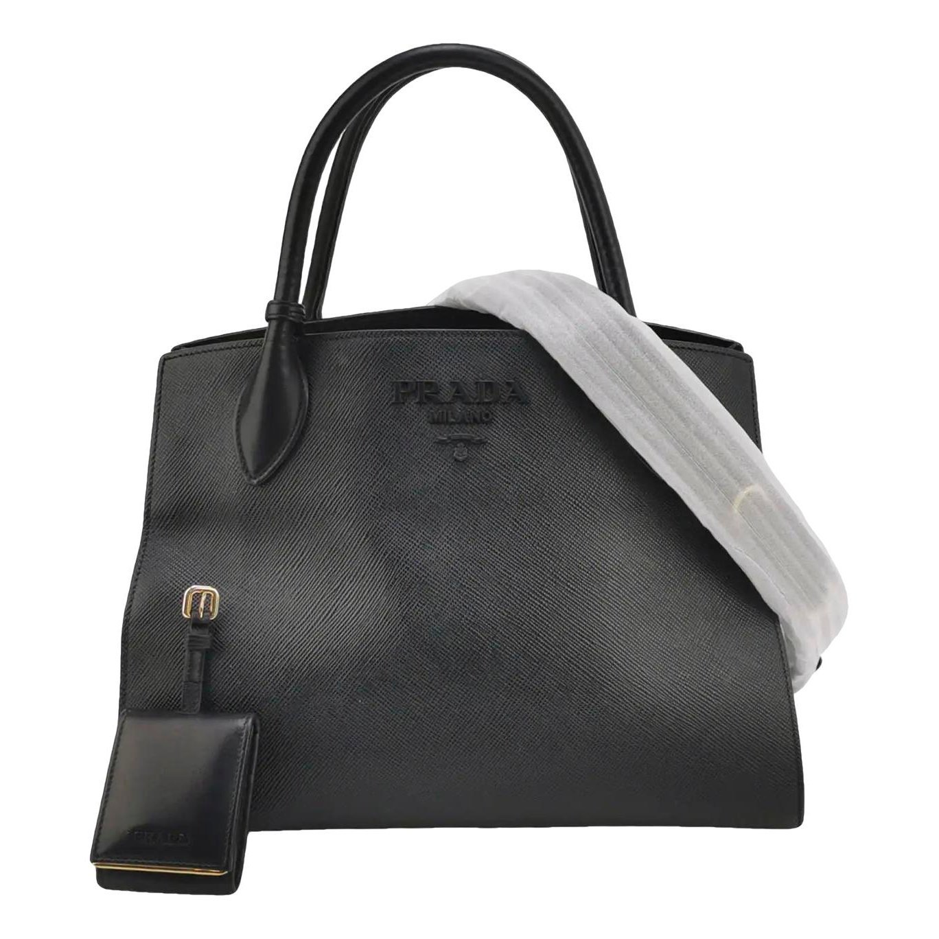 Monochrome leather handbag