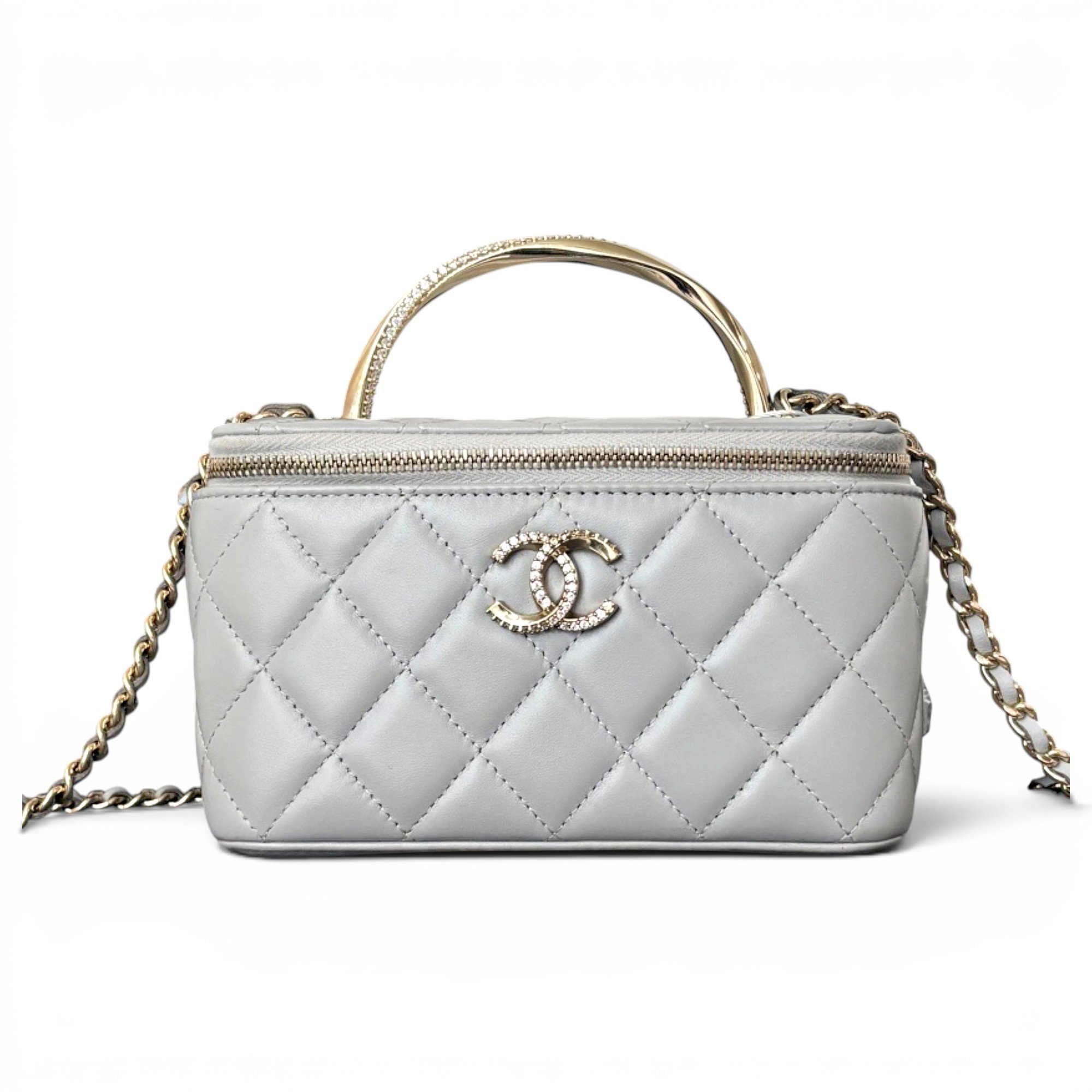 Vanity leather handbag
