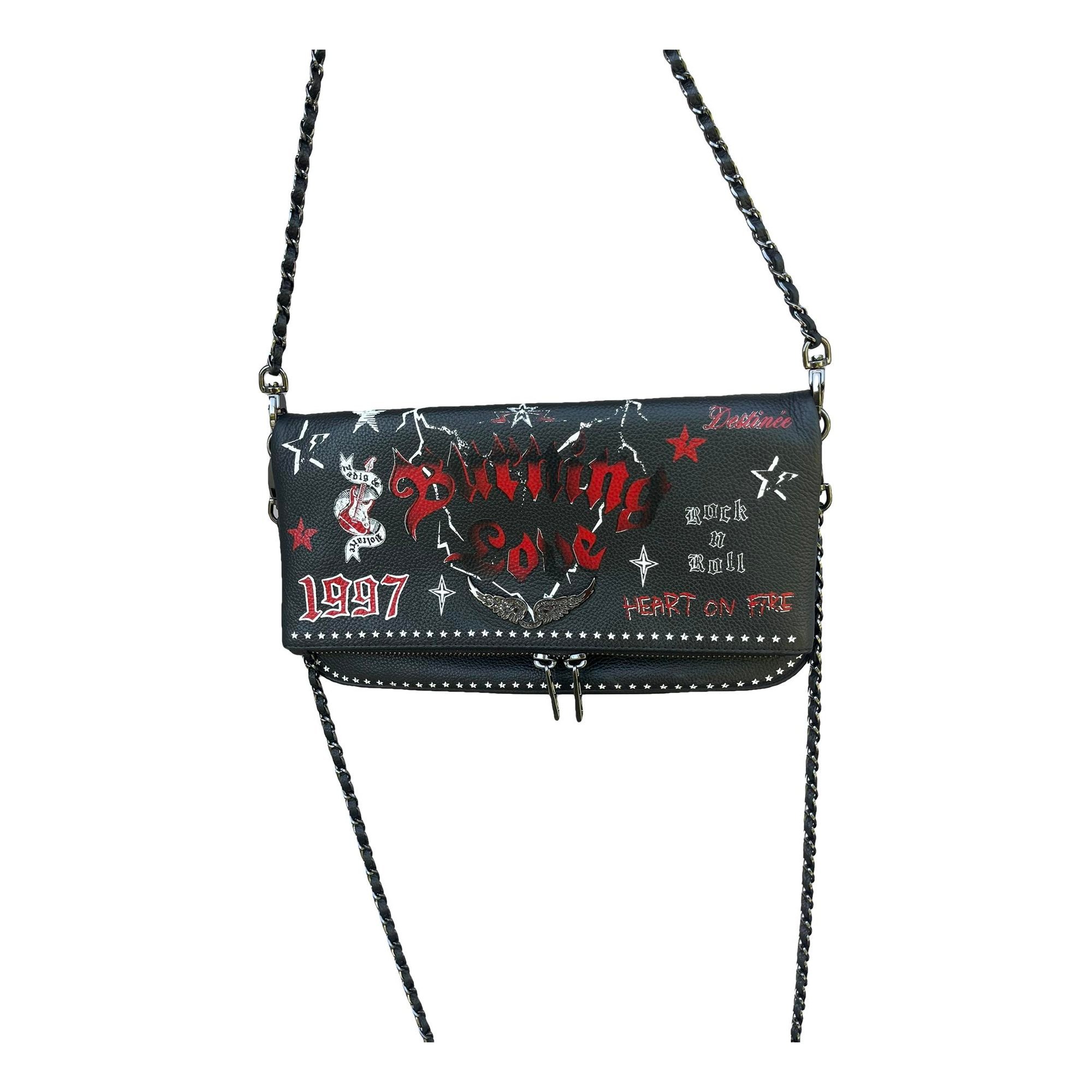 Rock leather crossbody bag