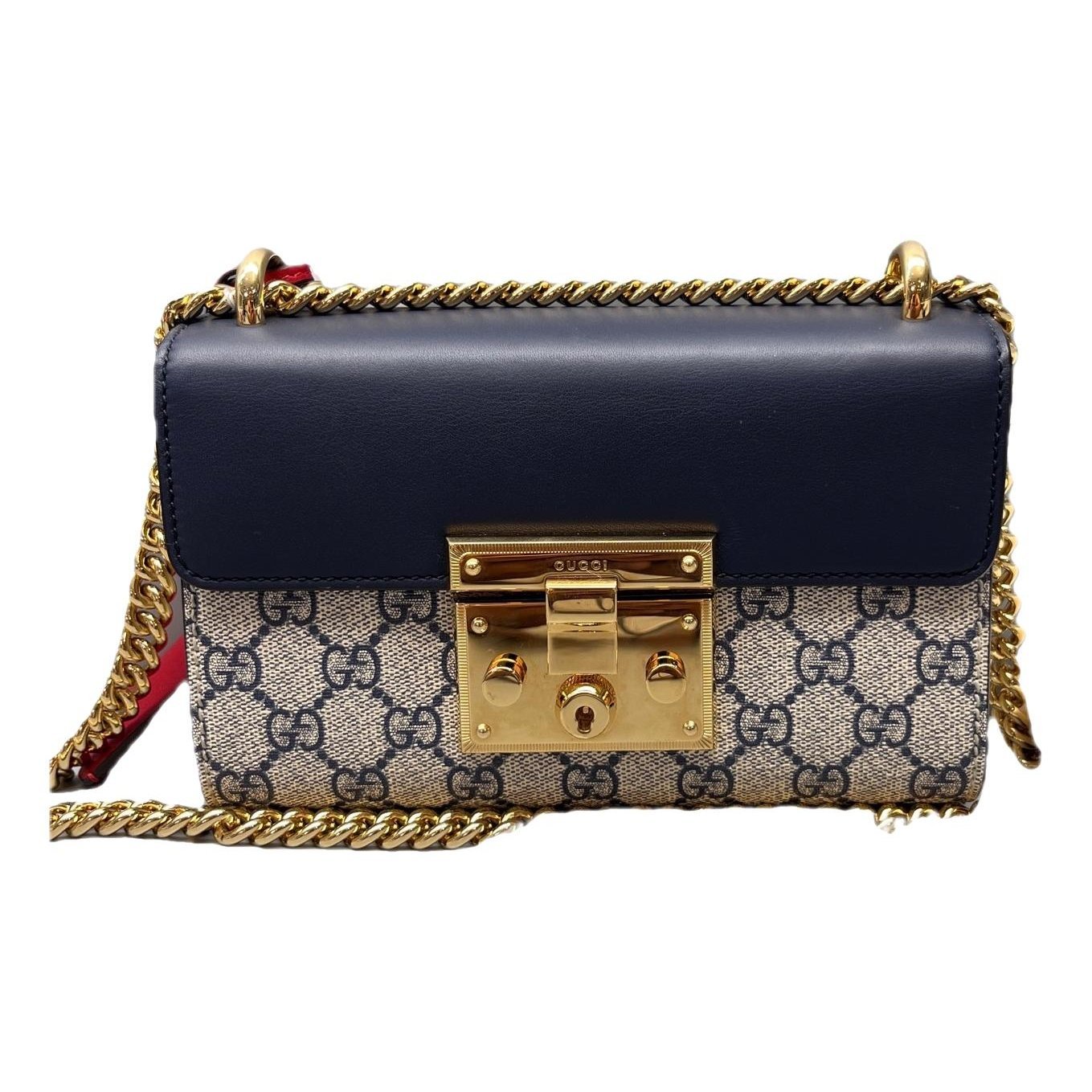 Padlock leather handbag