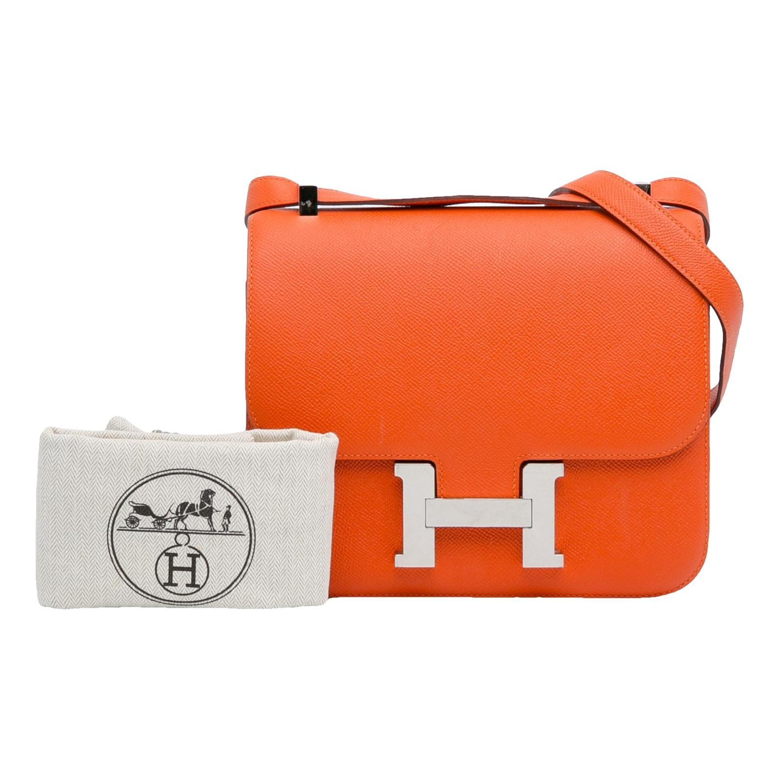 Hermes Constance 24 Handbag Orange Epsom Leather 2016