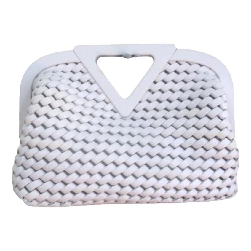 Point leather handbag