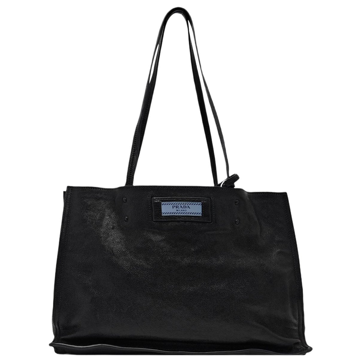 Etiquette leather handbag