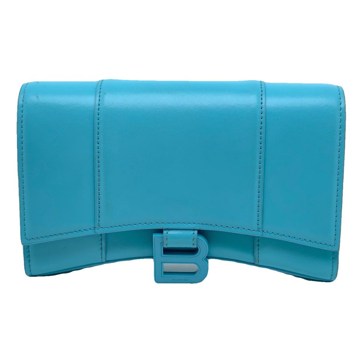 Hourglass leather handbag