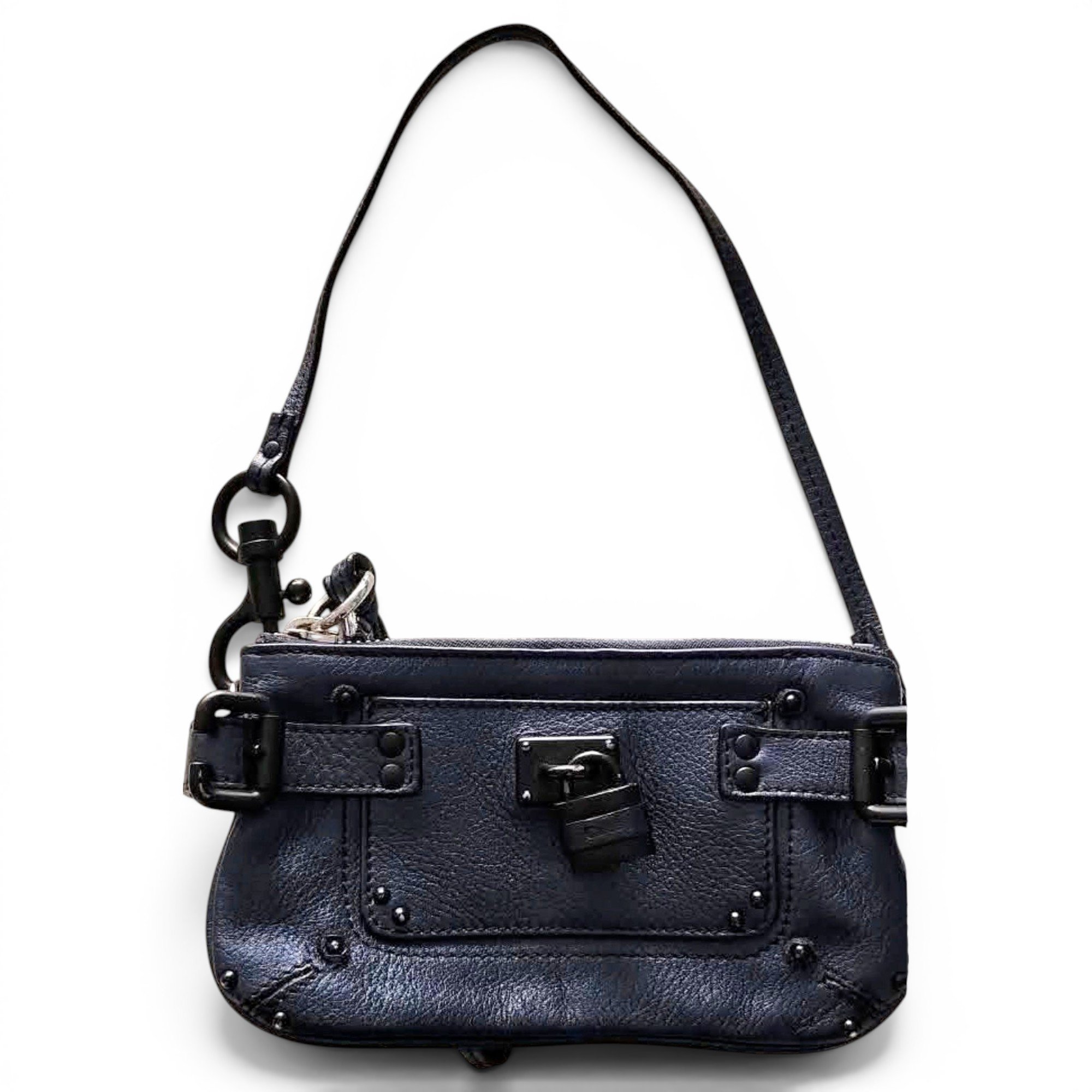 Leather clutch bag