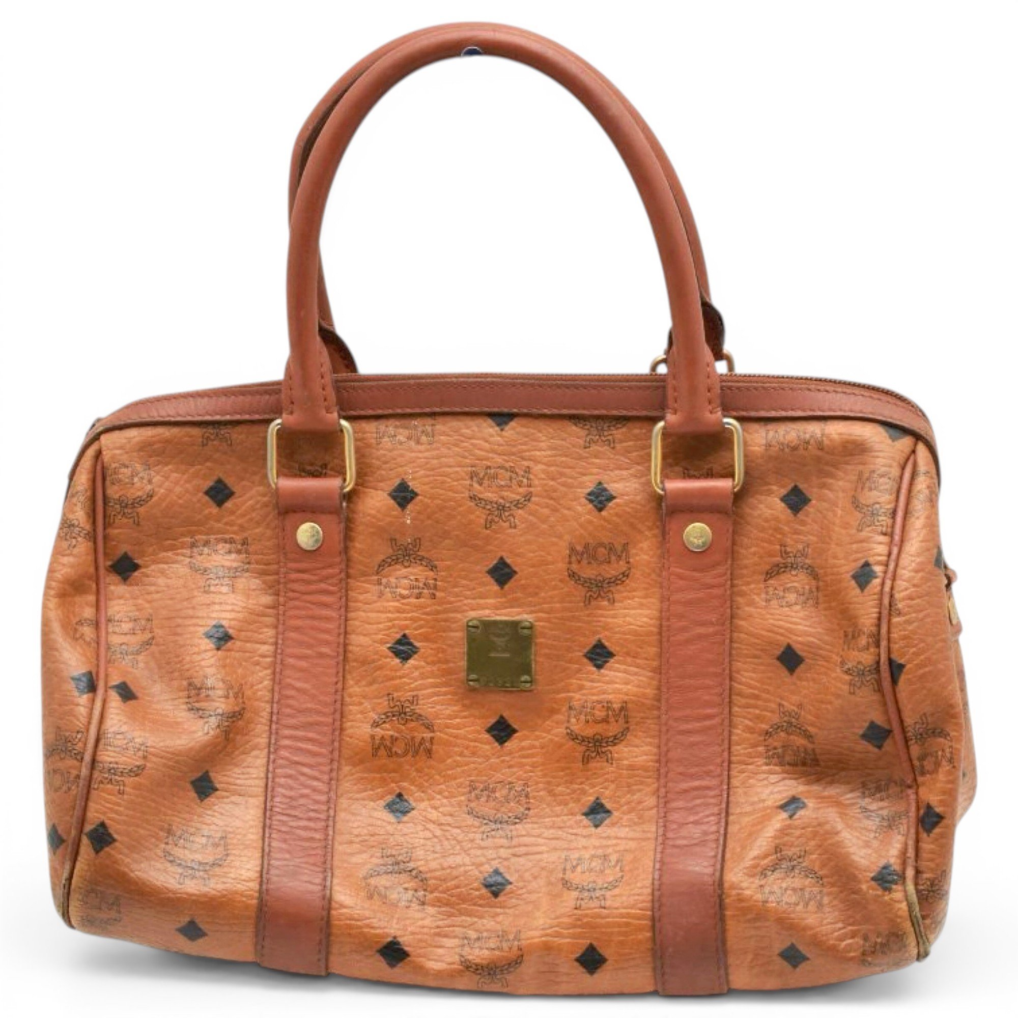 Boston leather bowling bag