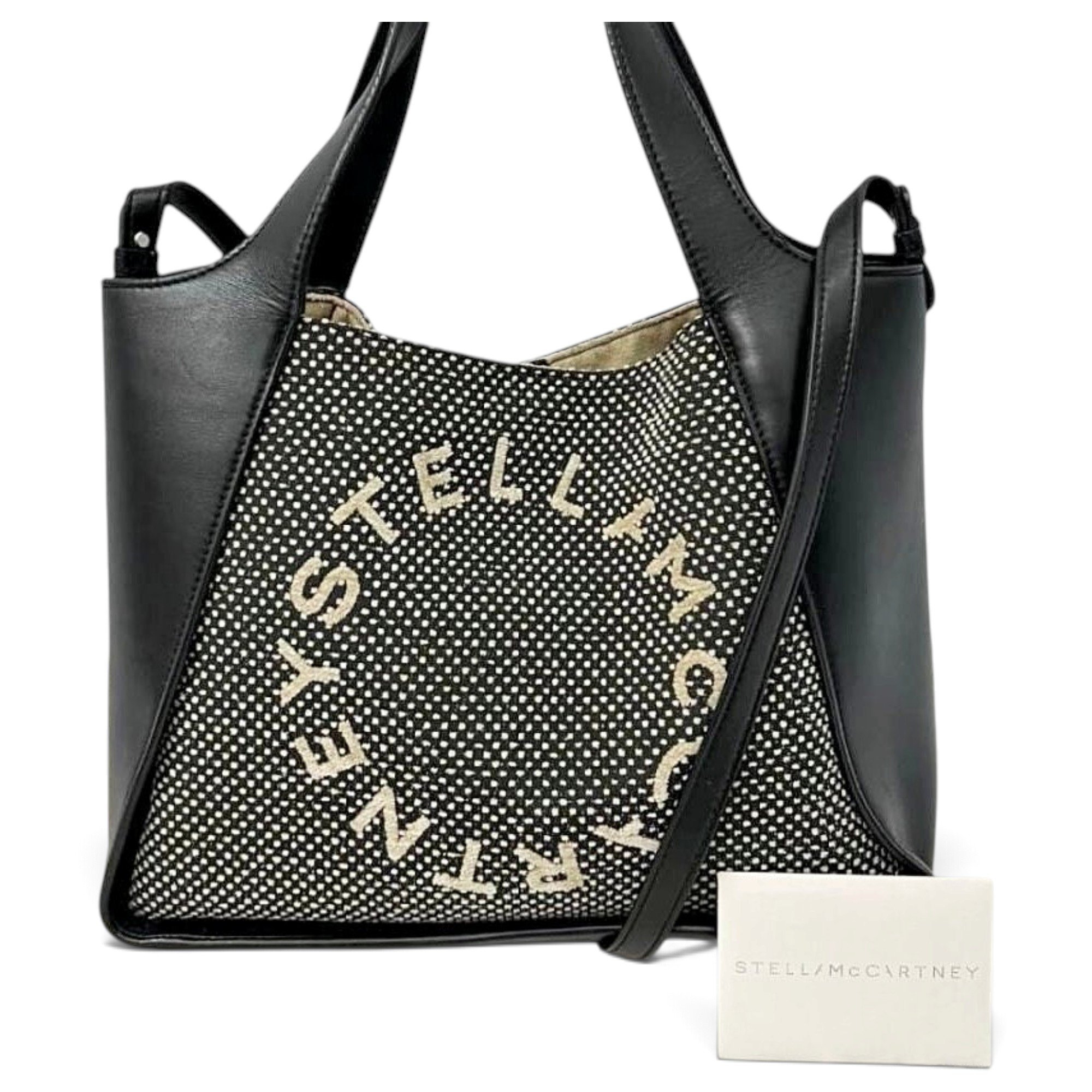 Logo vegan leather tote