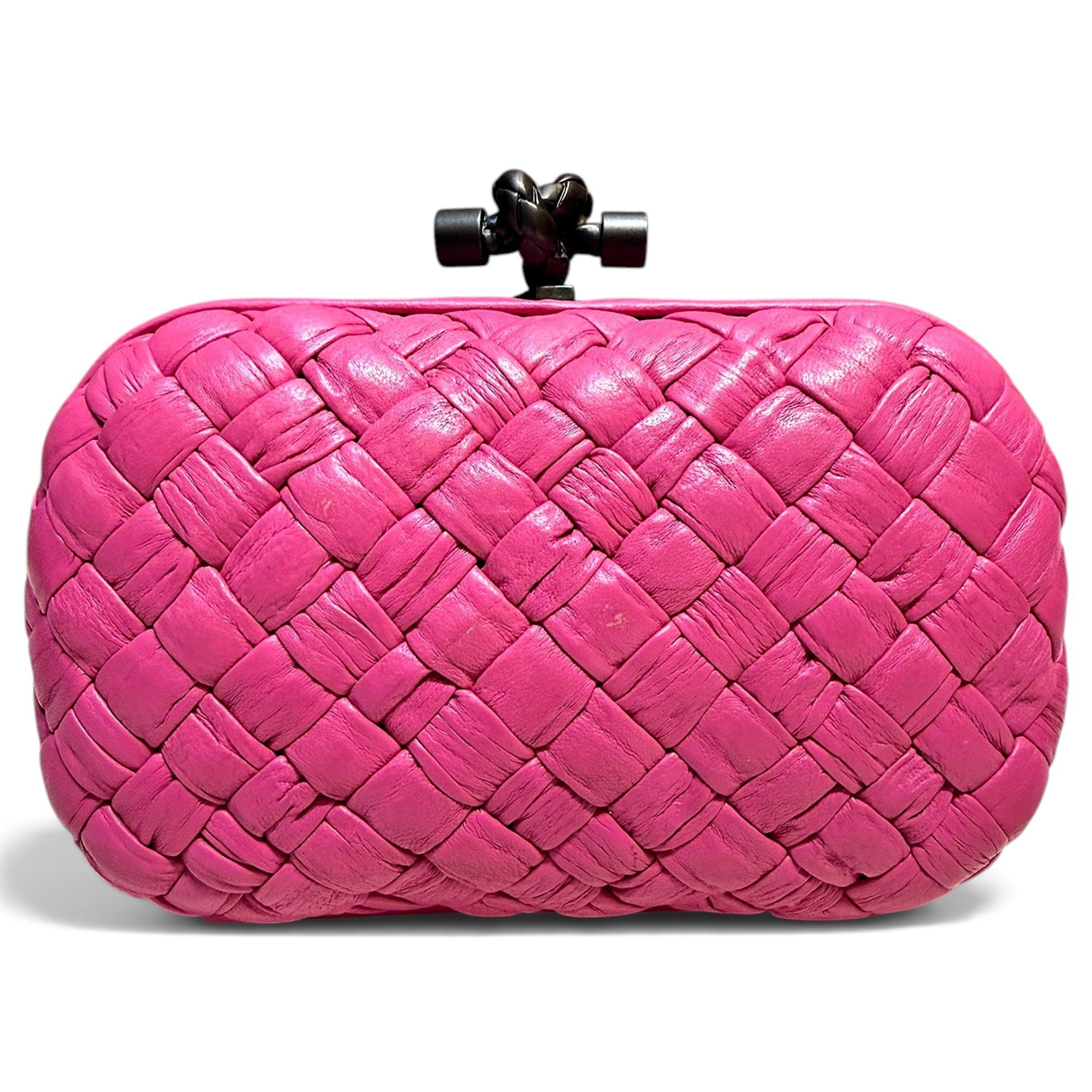 Pochette Knot leather clutch bag