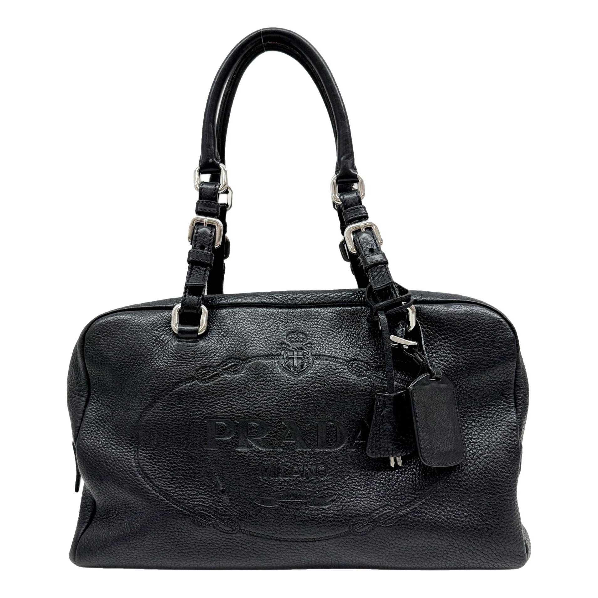 Bowling leather handbag