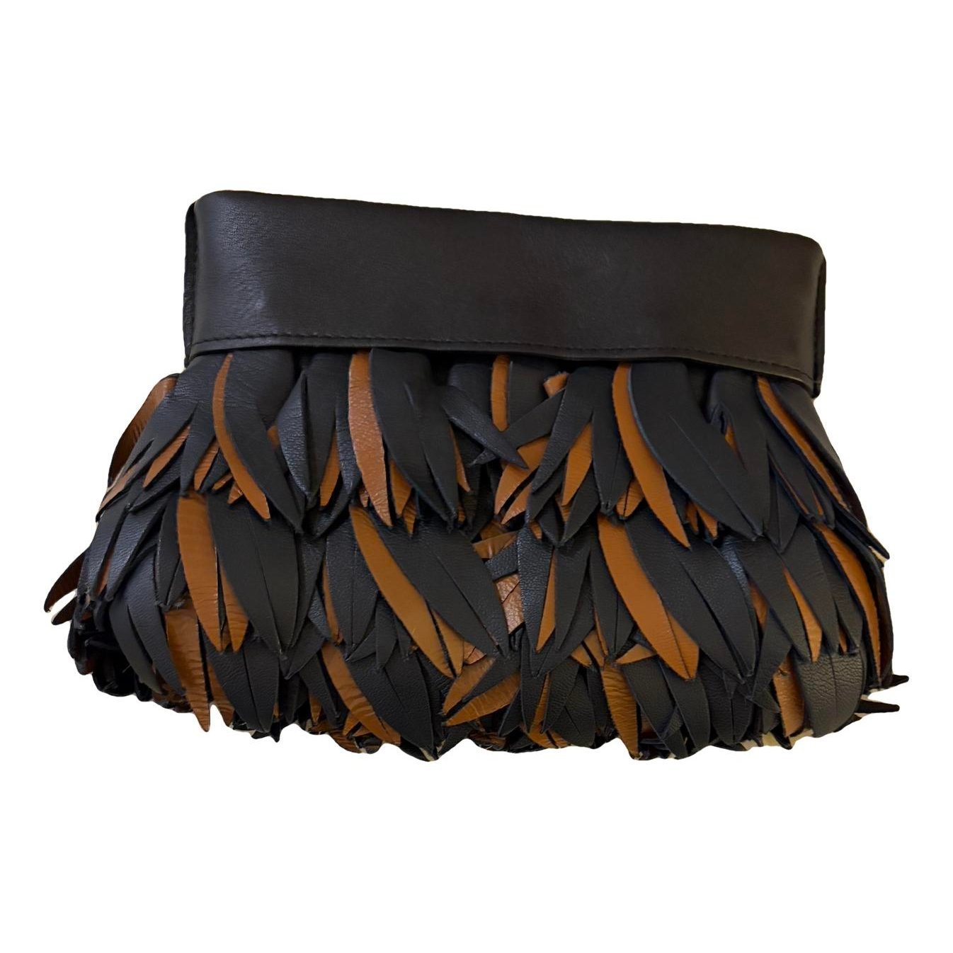 Monile leather clutch bag