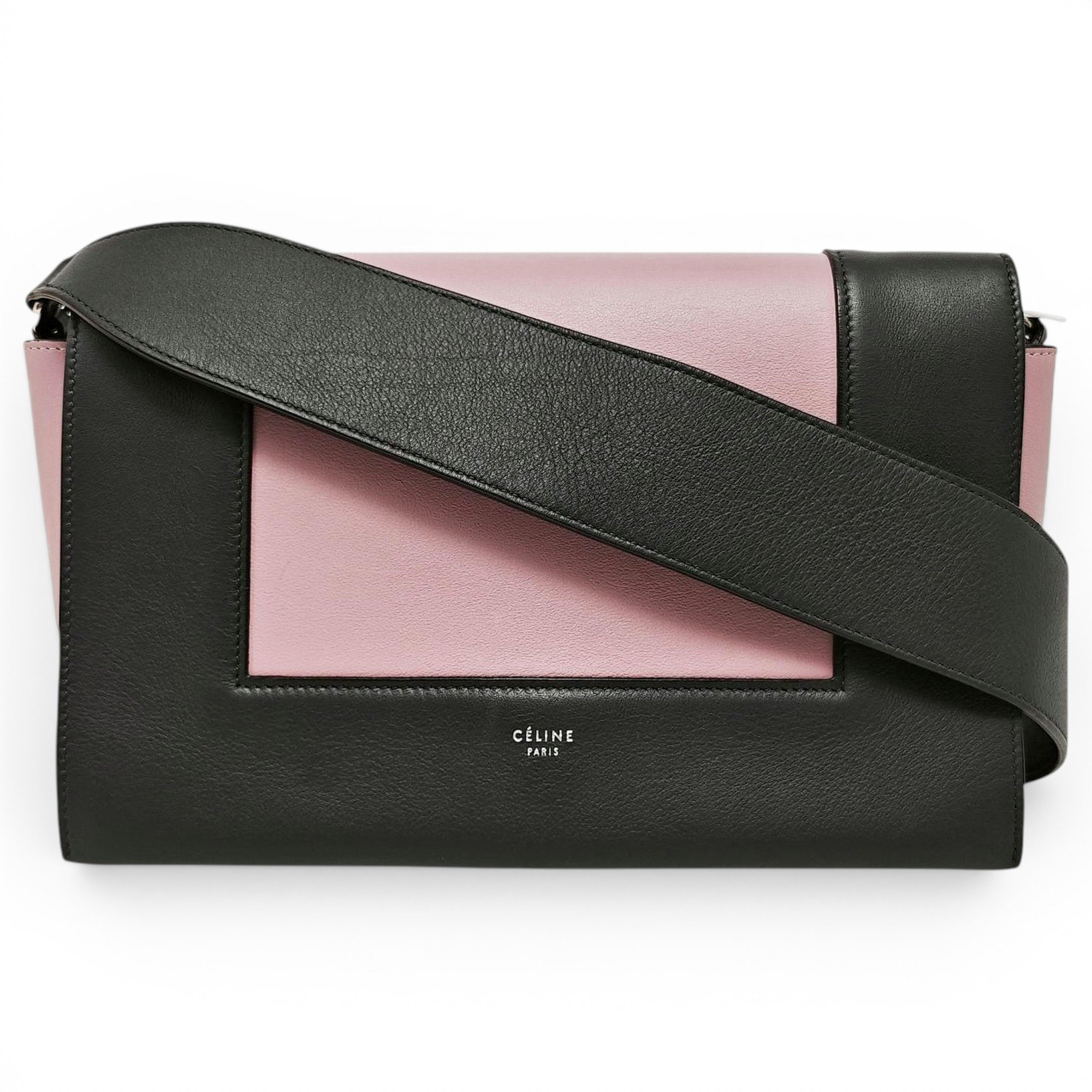 Frame leather handbag