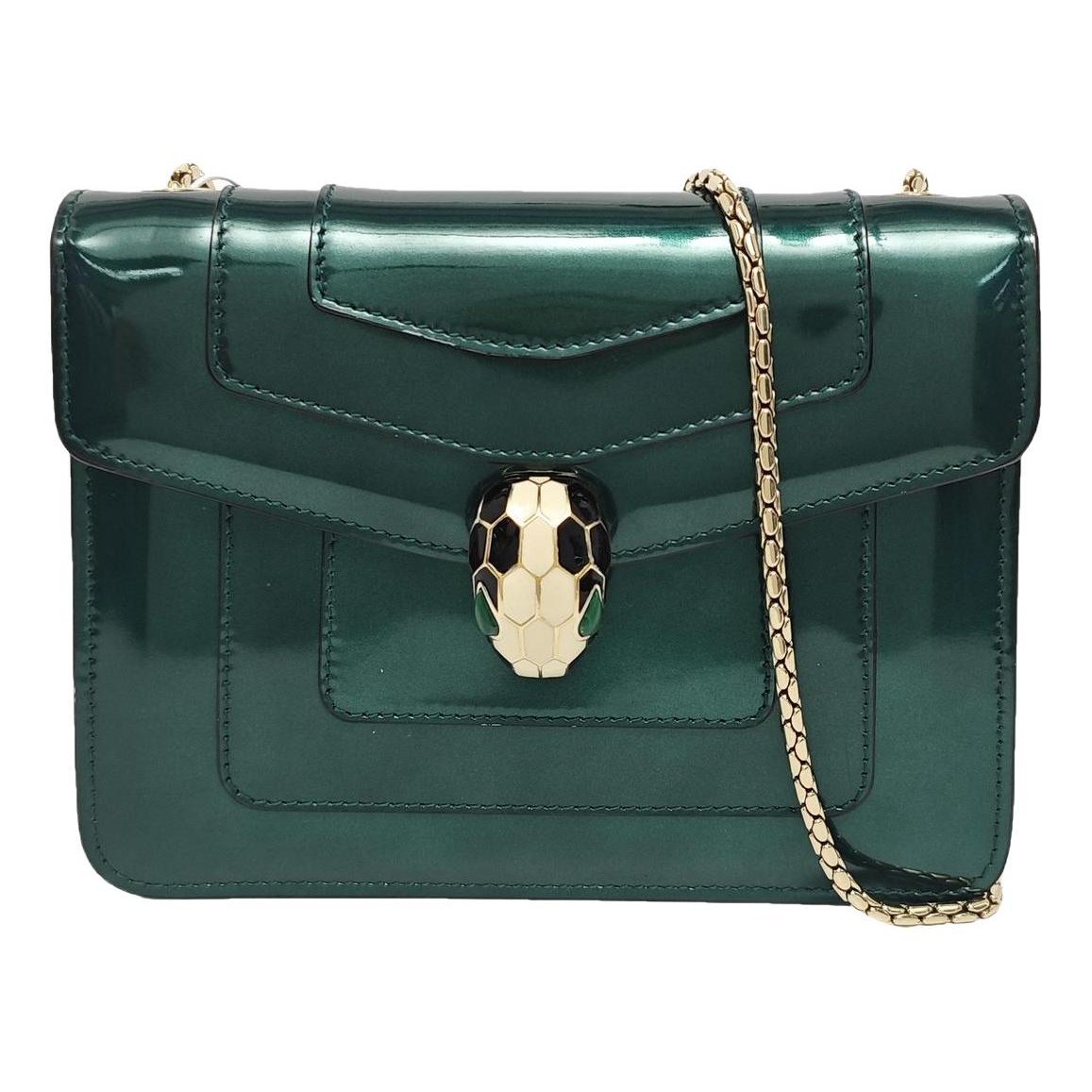 Serpenti patent leather handbag