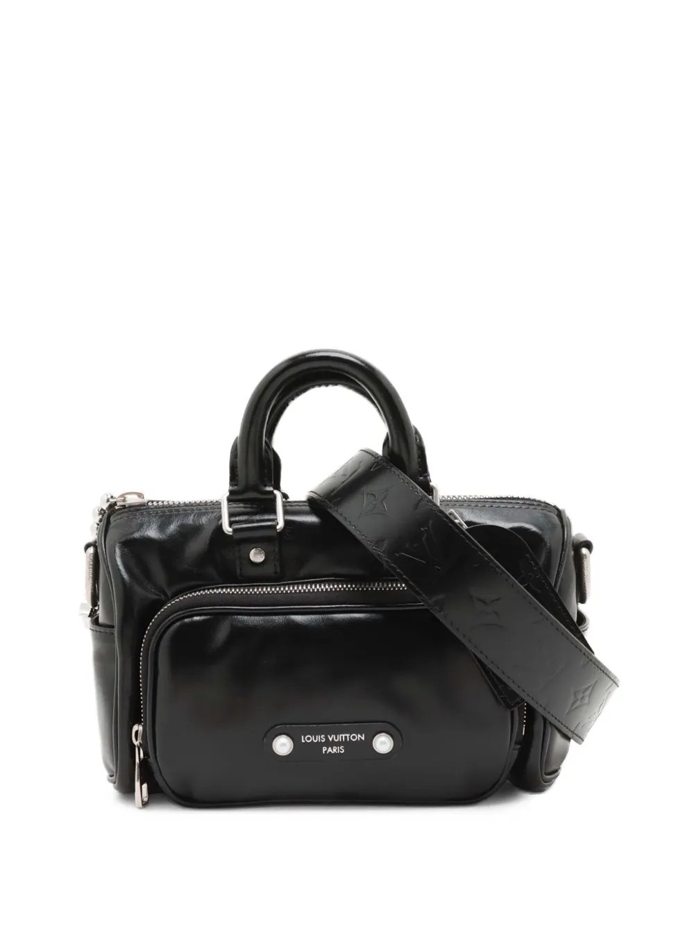 2021-2026 Glossy Calfskin Keepall Cargo Bandouliere 25 satchel