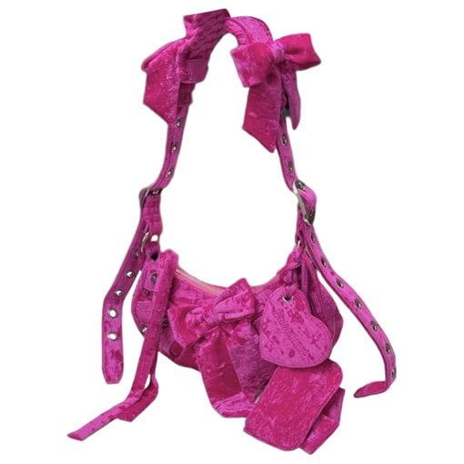 Le Cagole velvet handbag