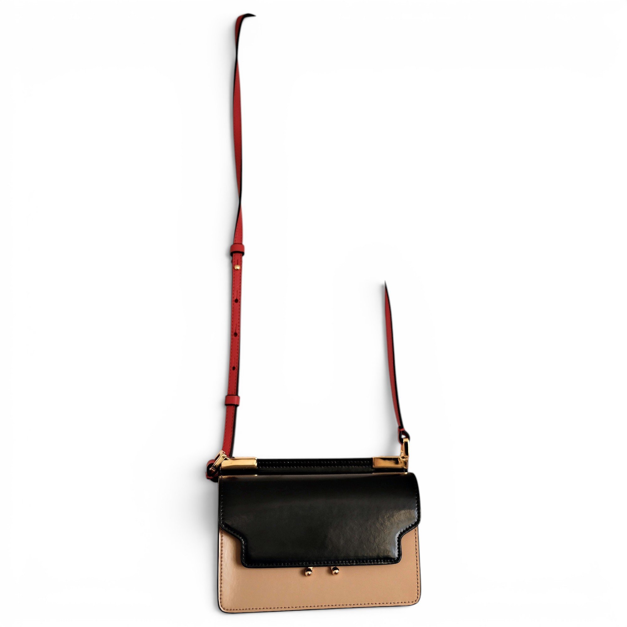 Trunk leather handbag