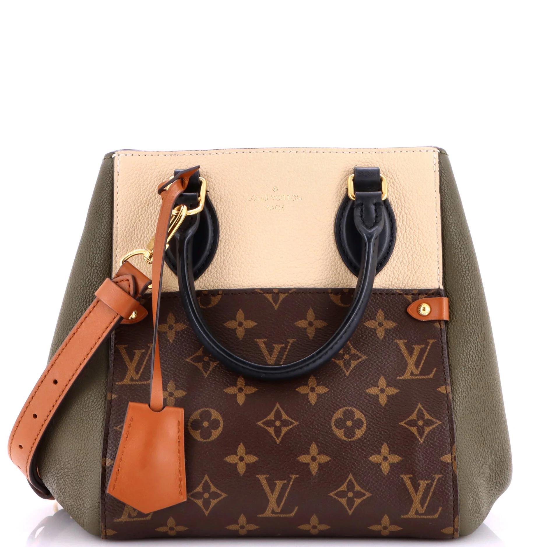 Fold leather handbag