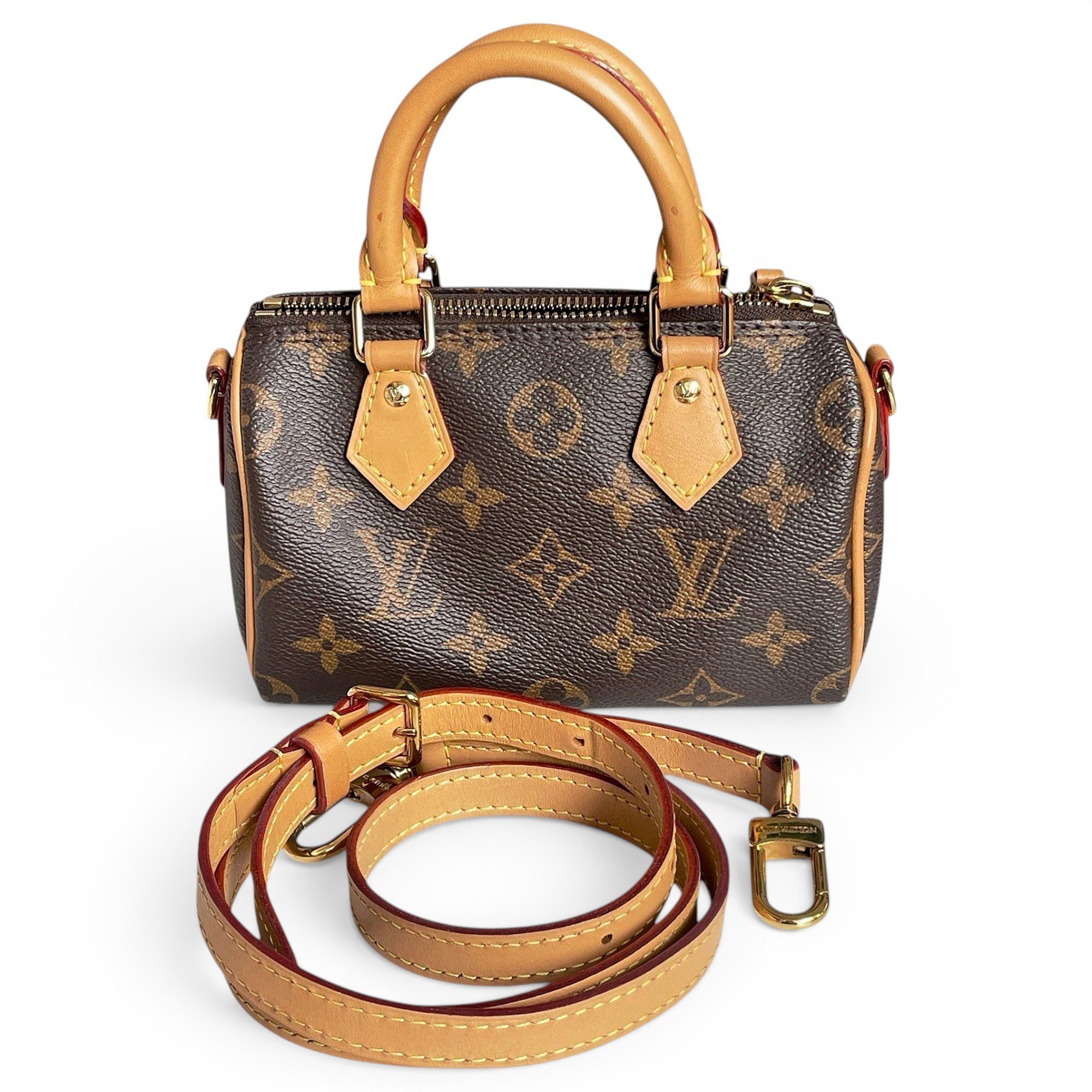 Nano Speedy / Mini HL leather crossbody bag
