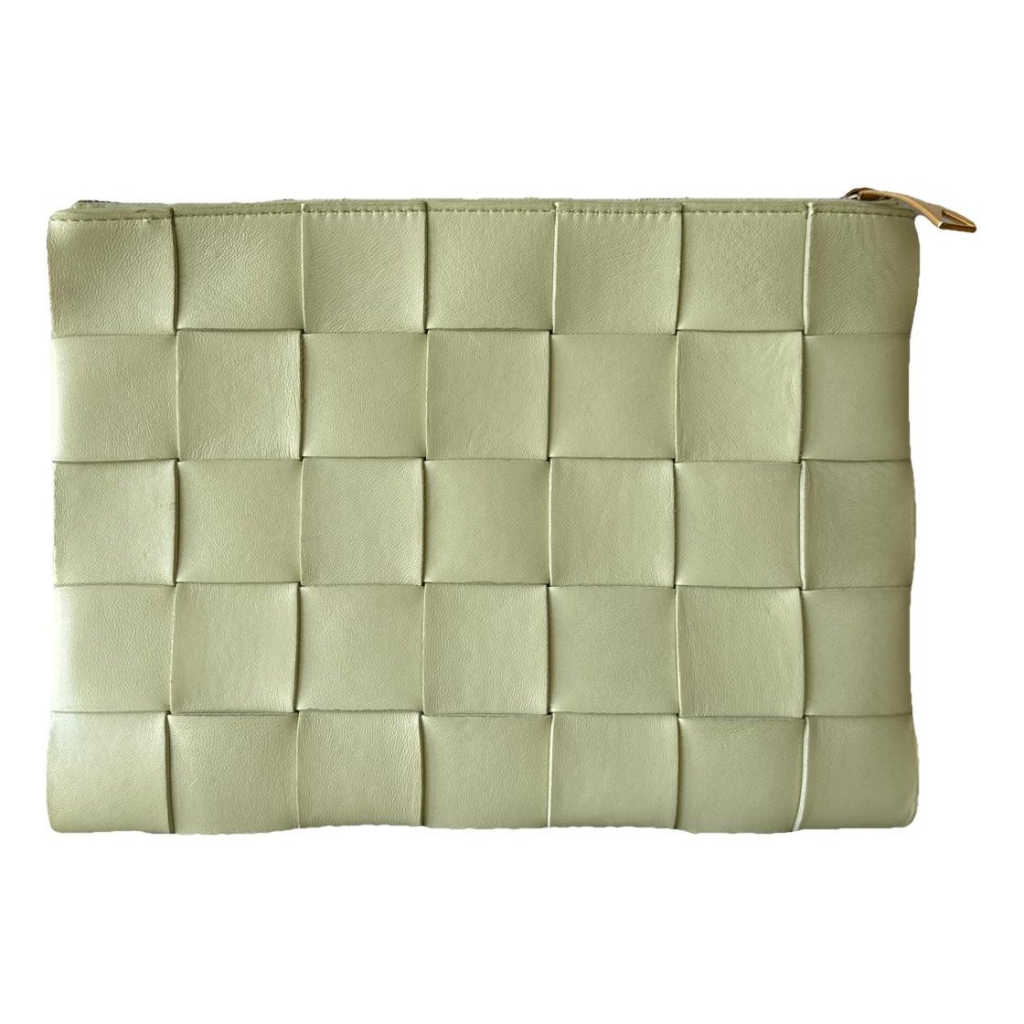 Leather clutch bag