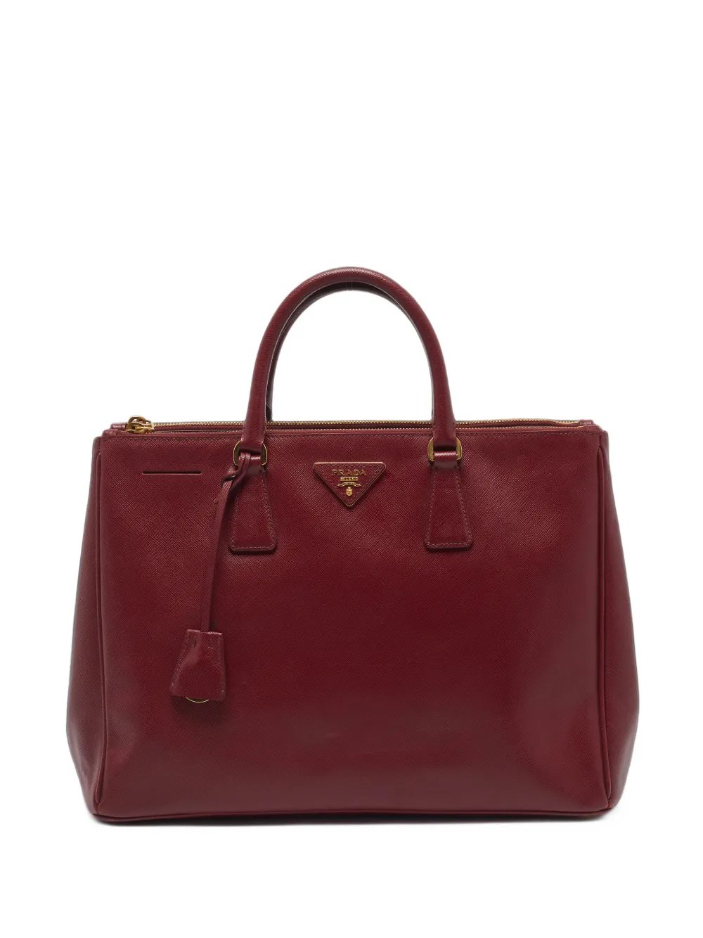 Double-Zip Saffiano-leather tote bag