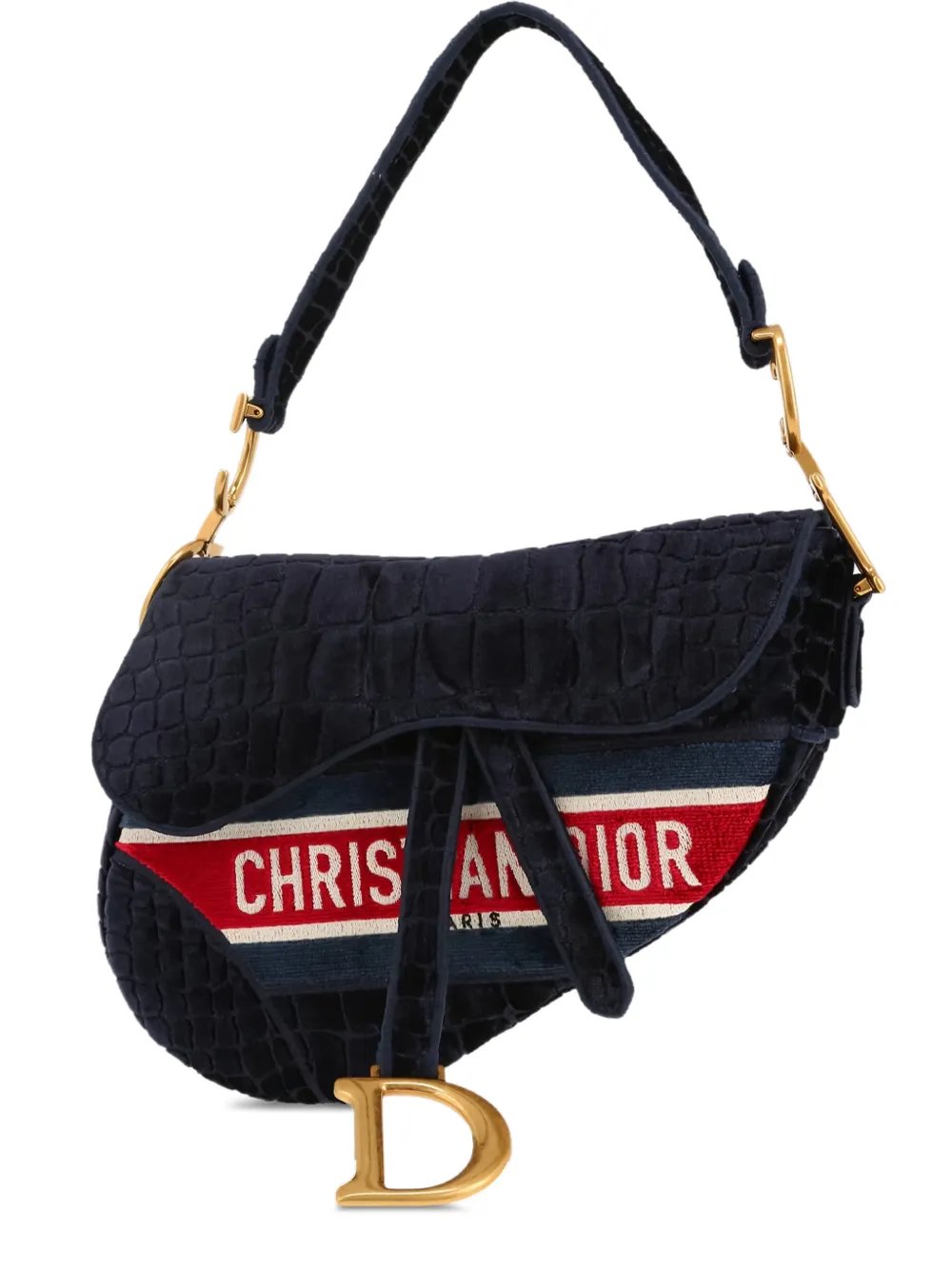 2020s Saddle velvet shoulder bag
