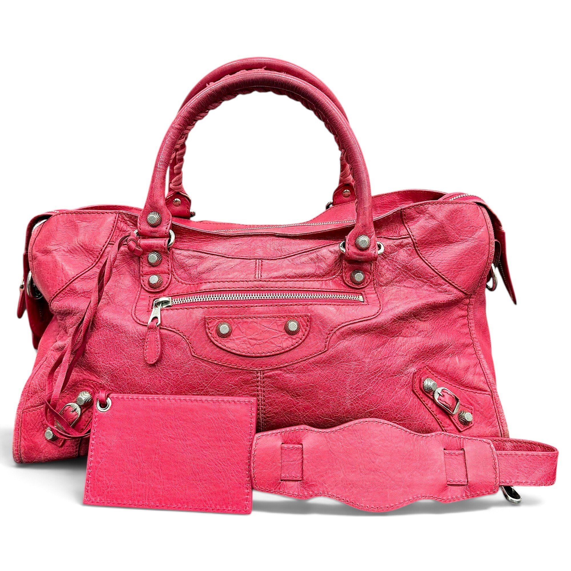 Classic Metalic leather handbag