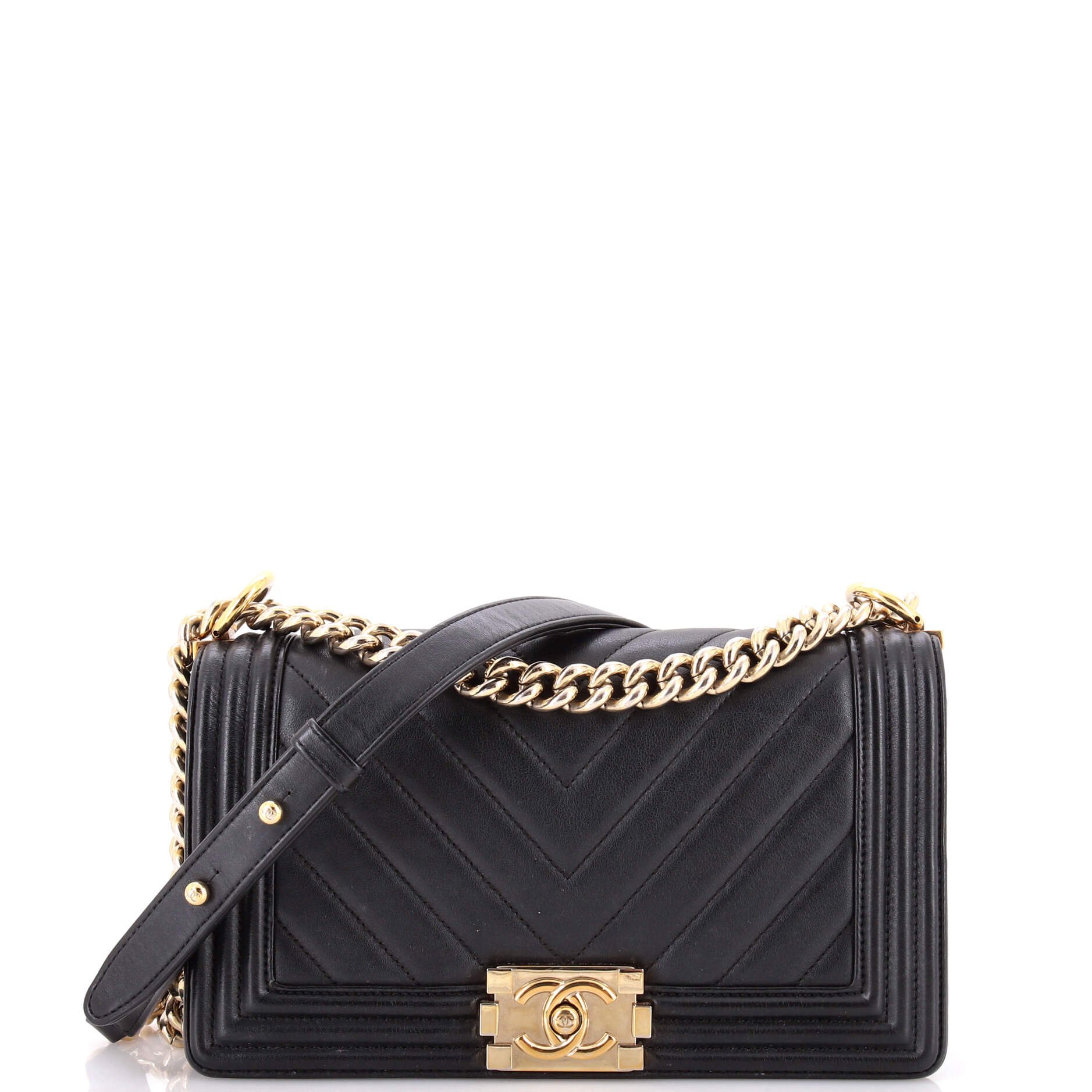 Boy Flap Bag Chevron Calfskin Old Medium