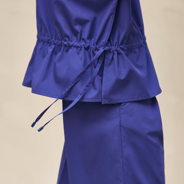 Bleu Roi Embroidered Beach Shirt