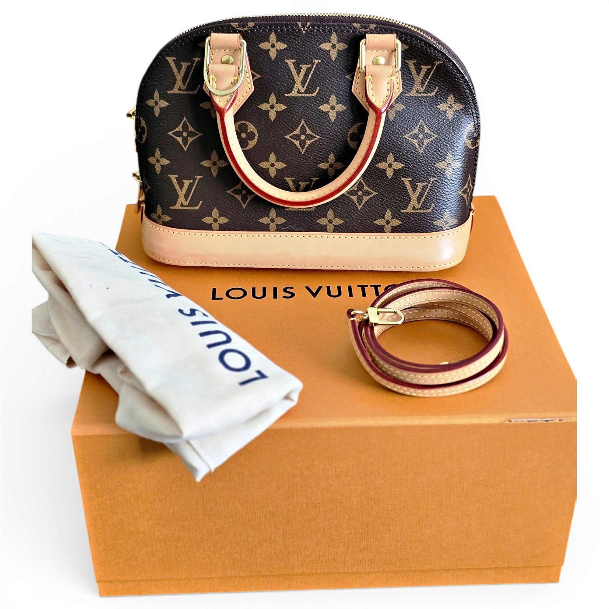 Louis Vuitton Alma BB leather handbag