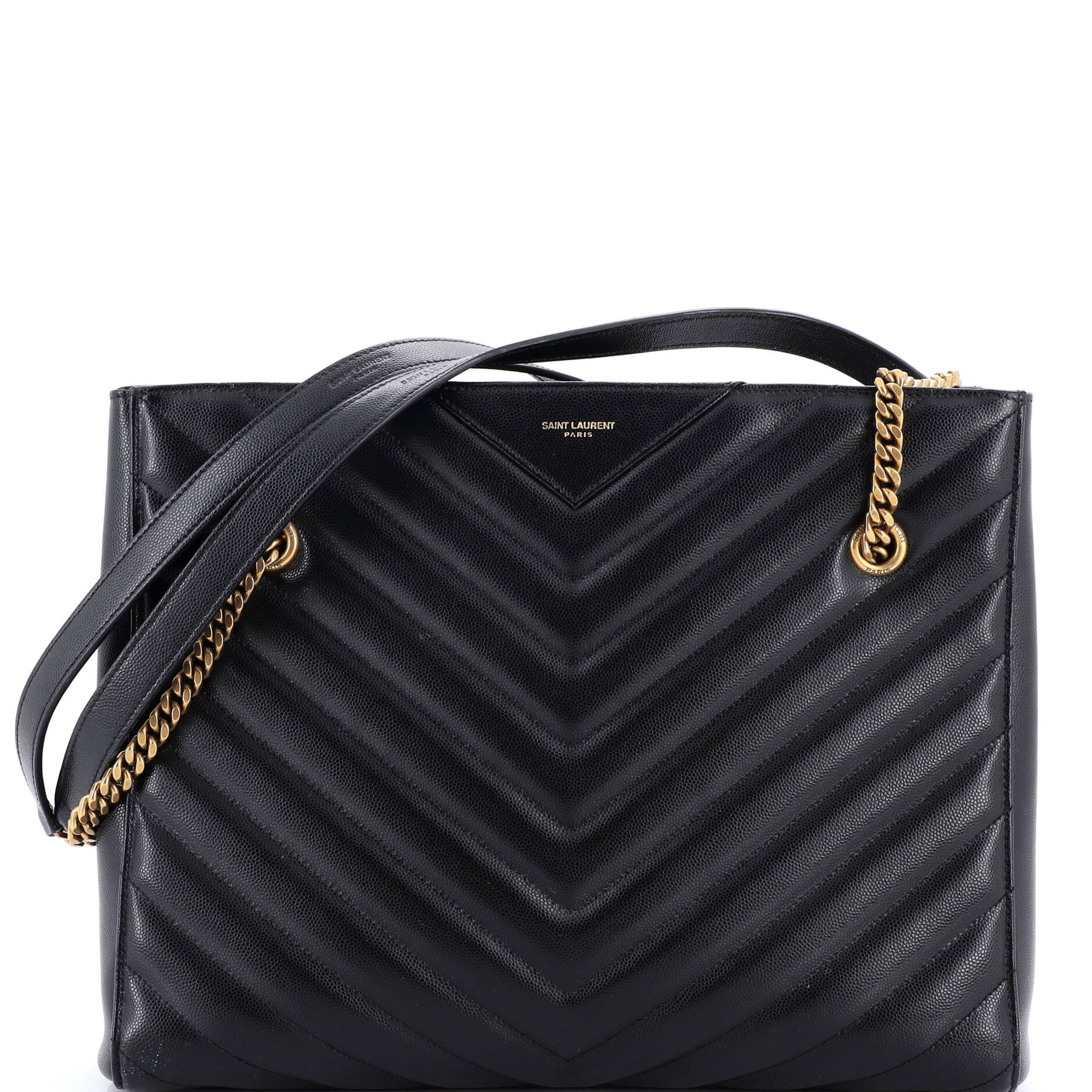 Saint Laurent Tribeca Shopping Tote Matelasse Chevron Leather Medium