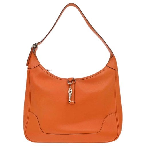 Trim leather handbag