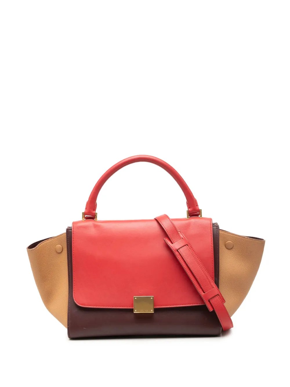 2015 Small Tricolor Leather Trapeze satchel