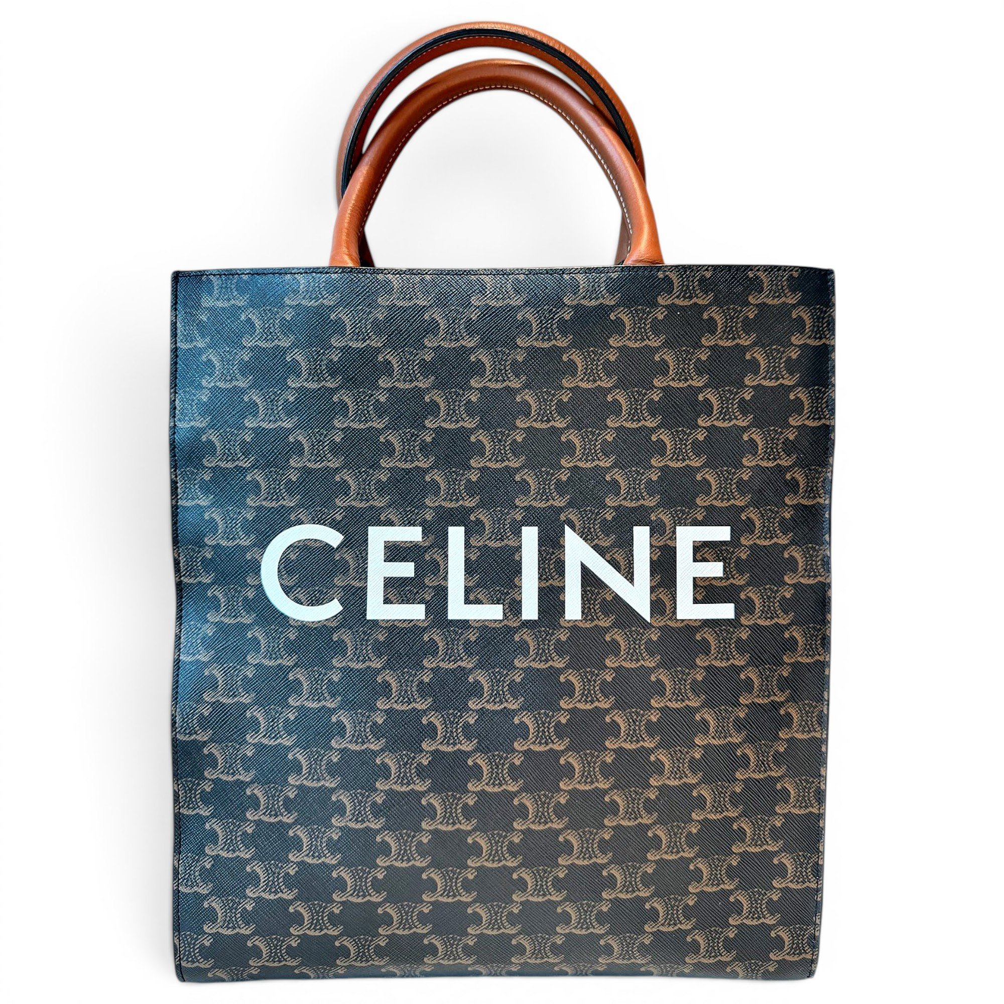 Cabas Vertical leather tote