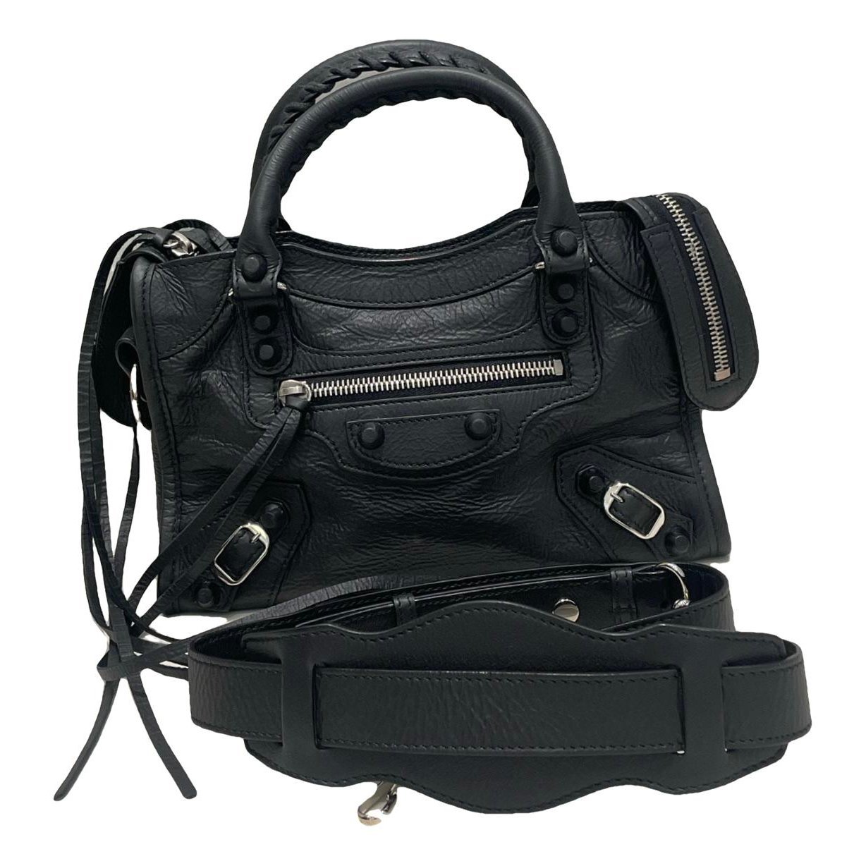 City leather handbag