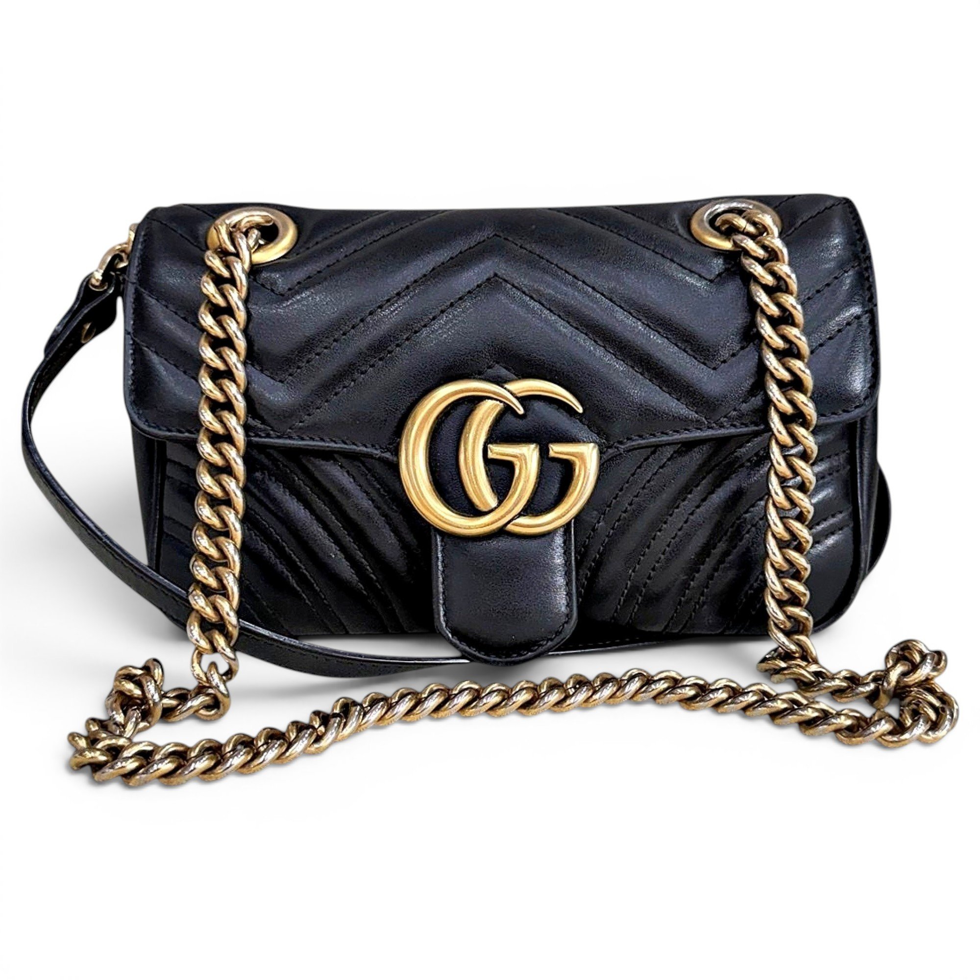 GG Marmont Flap leather handbag