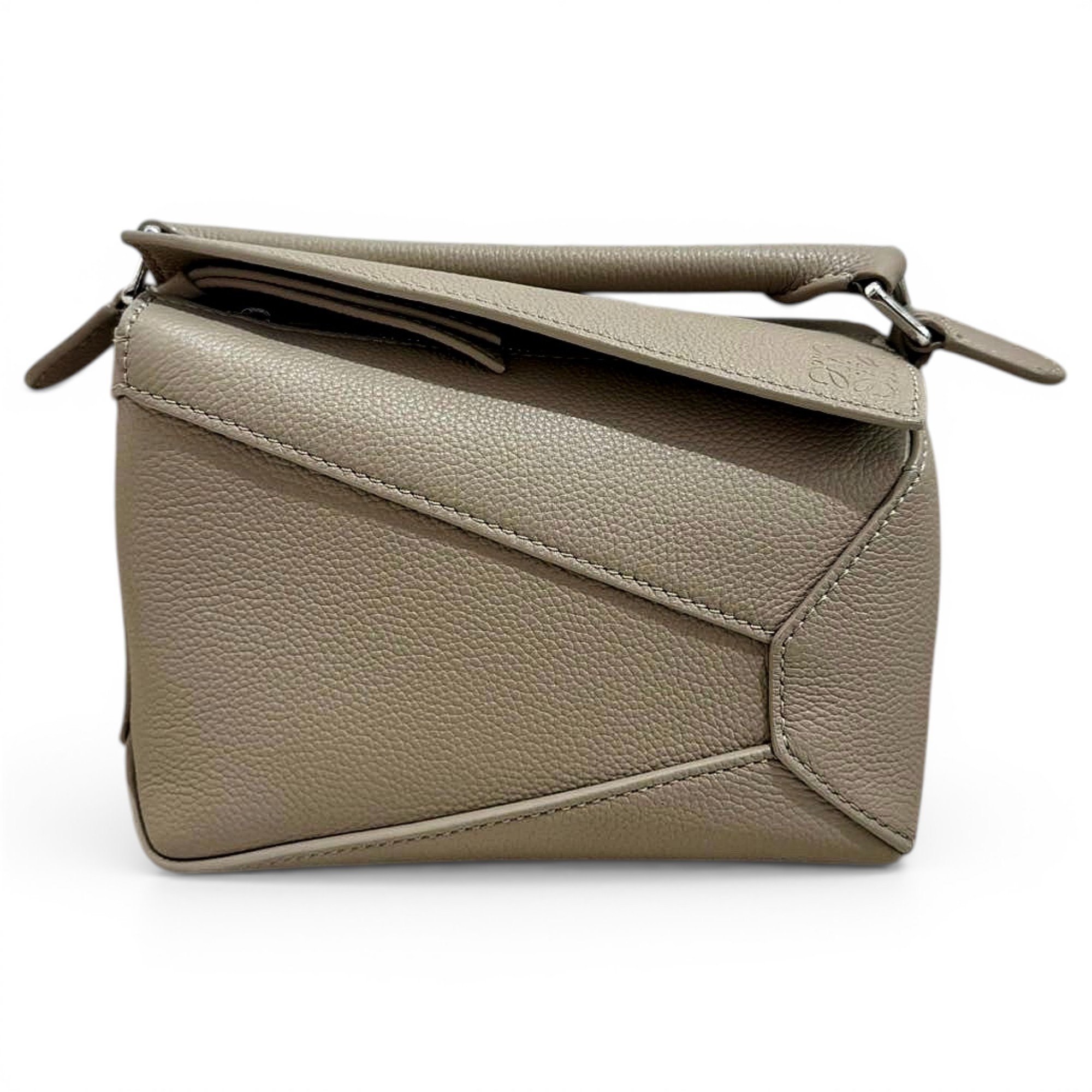 Puzzle leather handbag