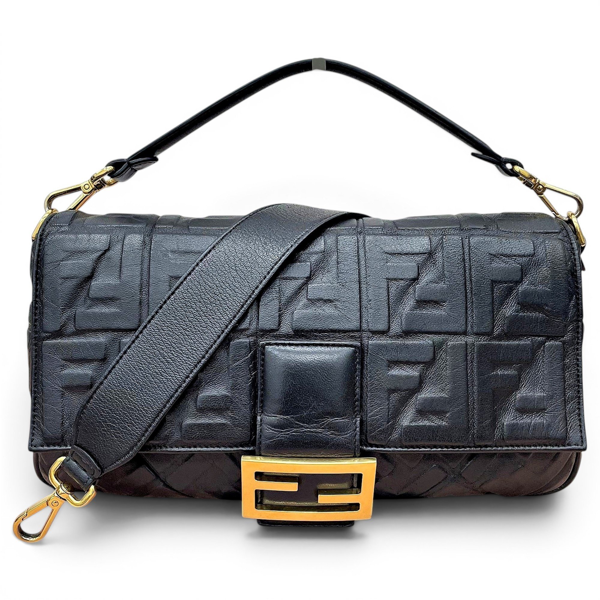 Baguette leather handbag