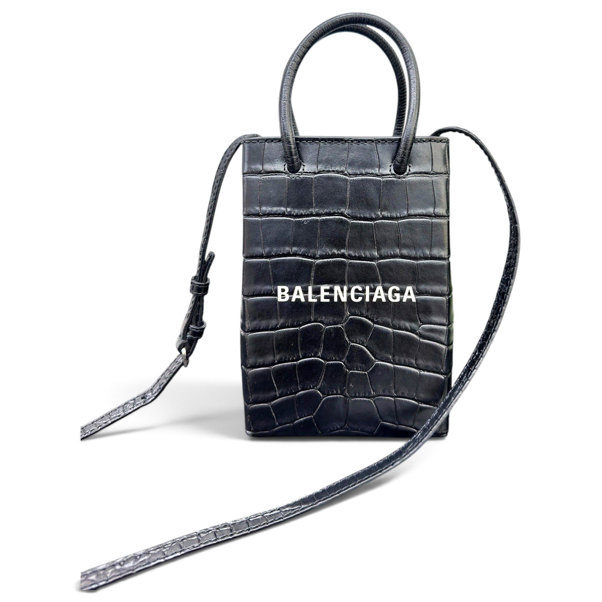 Shopping Phone Holder leather handbag
