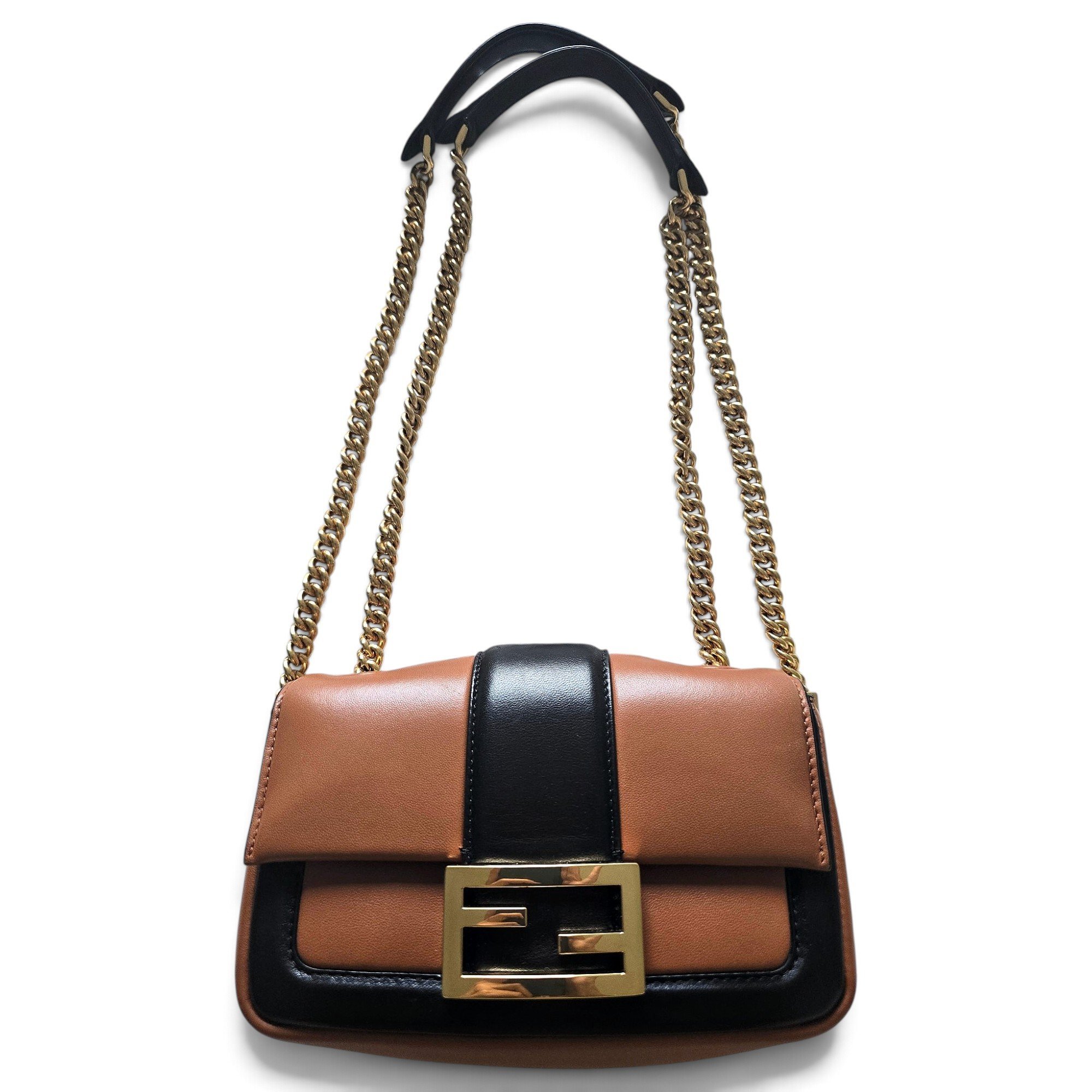 Baguette Chain leather handbag