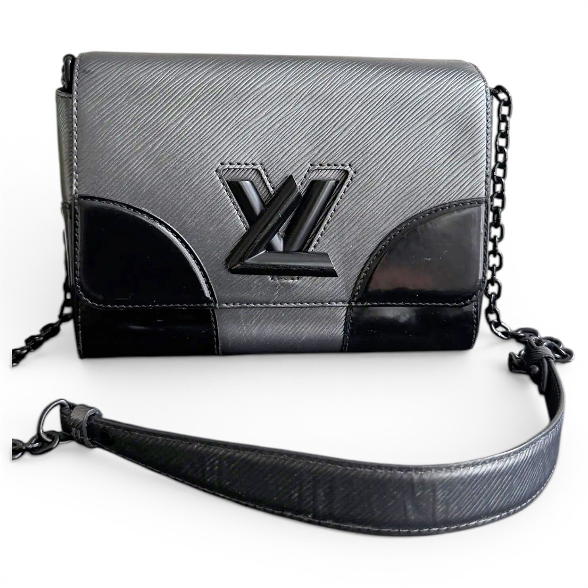 Twist leather handbag