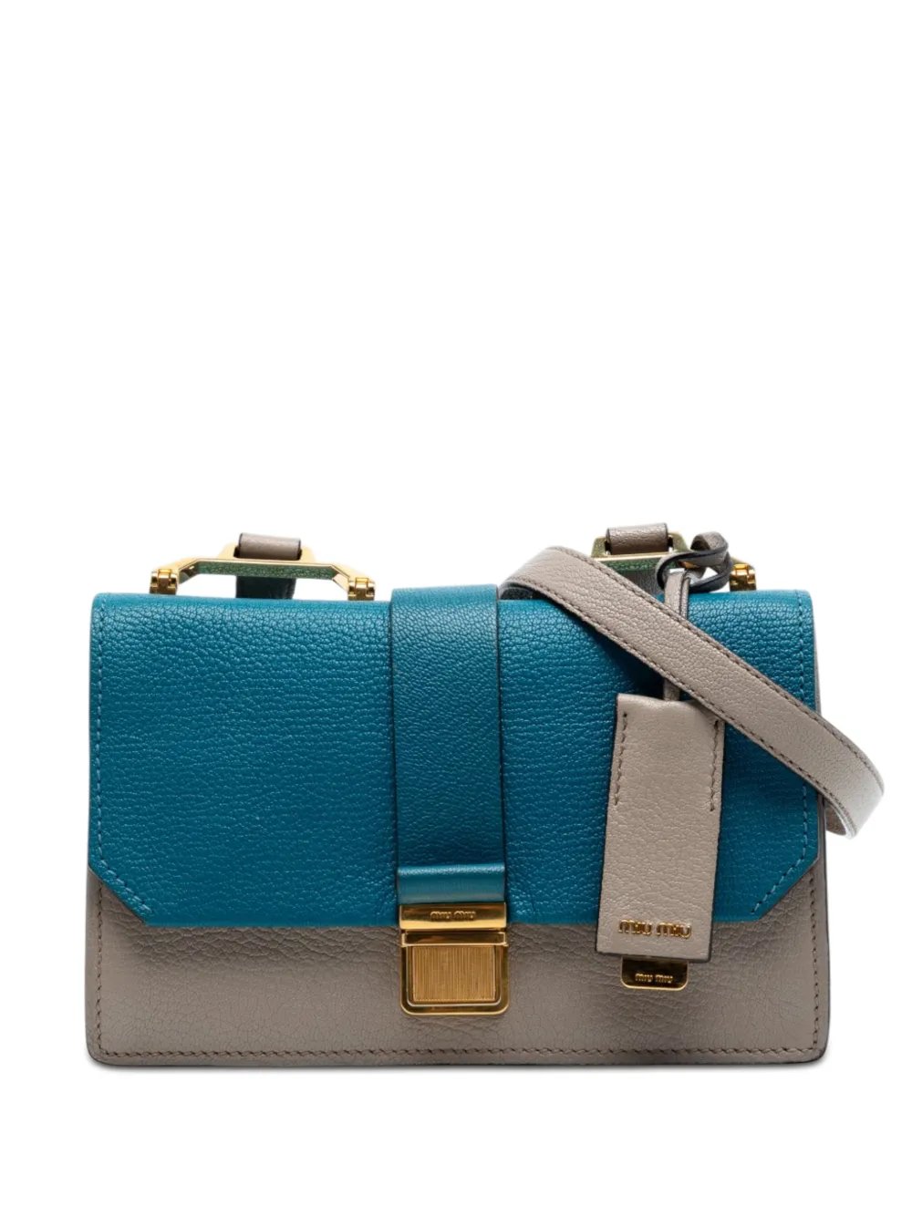 2021-2025 Bicolor Goatskin Madras crossbody bag