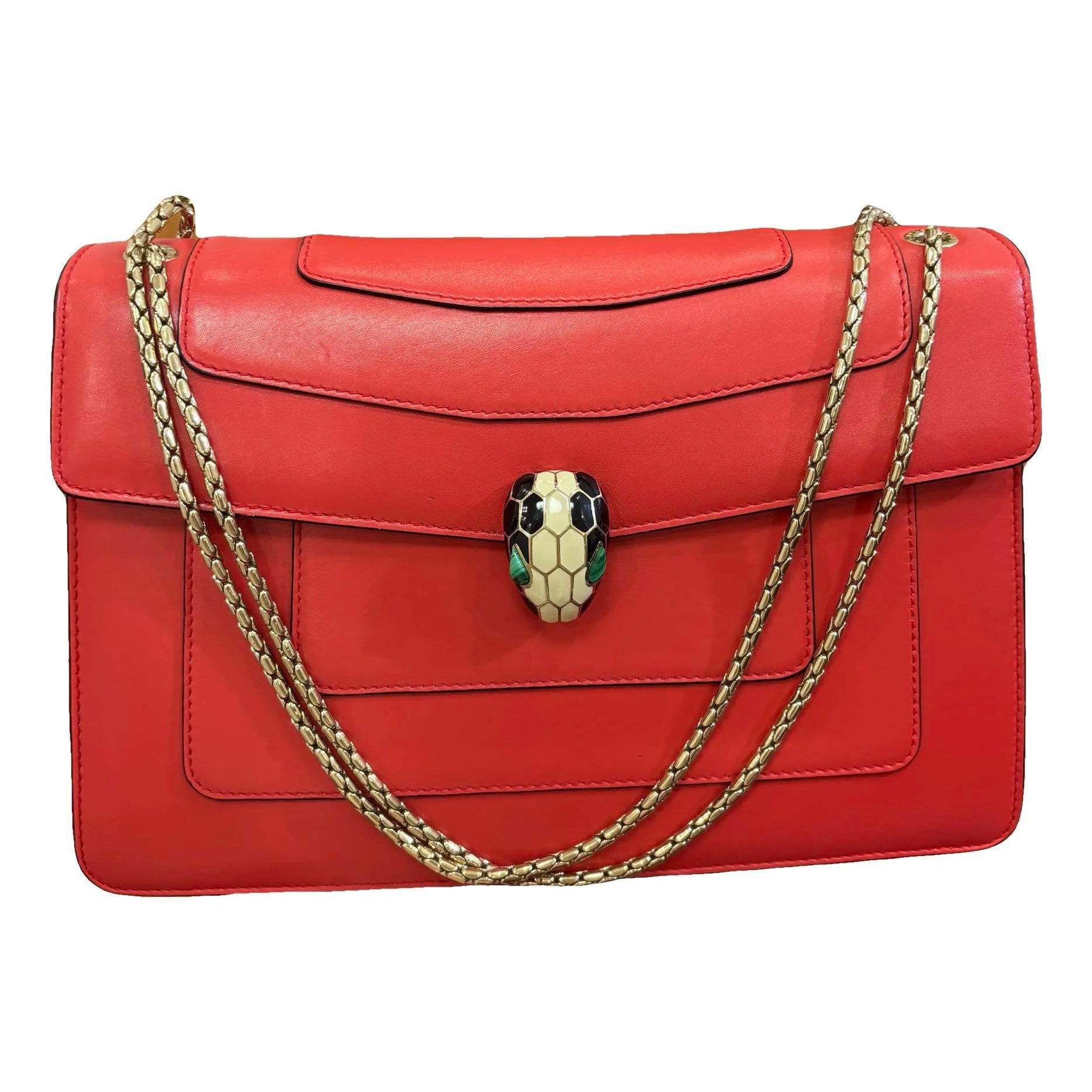 Serpenti leather handbag