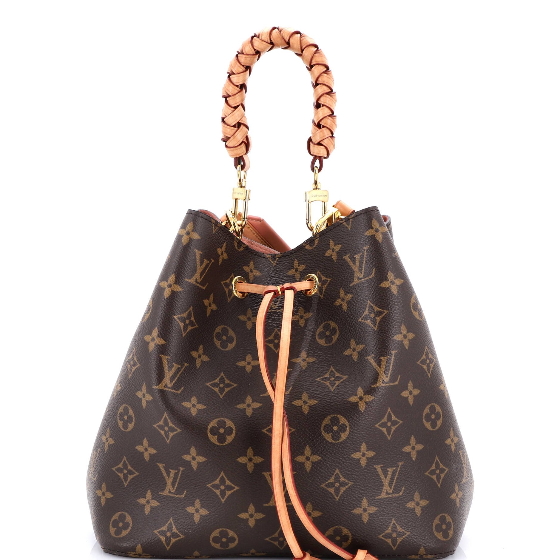 Louis Vuitton Braided Handle NeoNoe Handbag Monogram Canvas with Leather MM