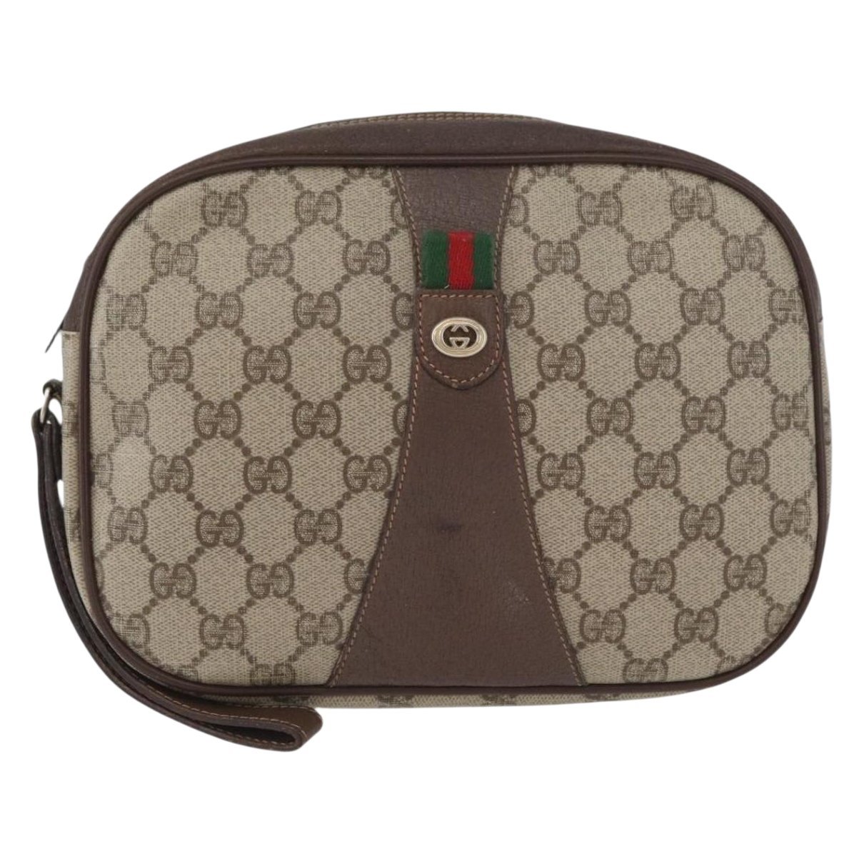 Leather clutch bag