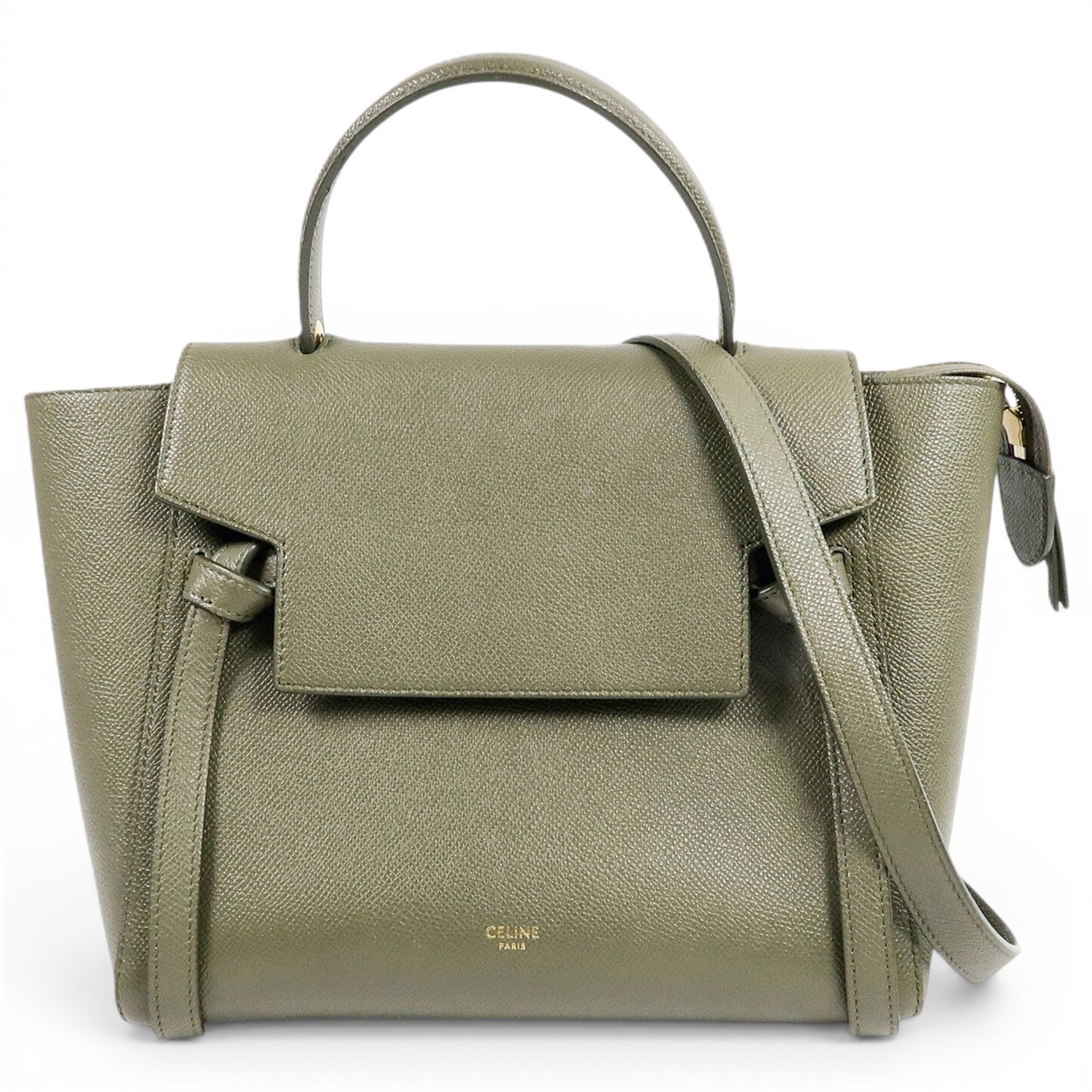 Belt leather handbag