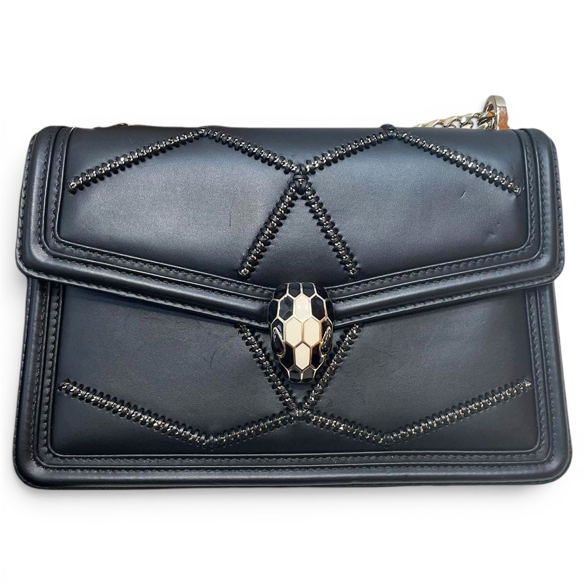 Serpenti leather handbag