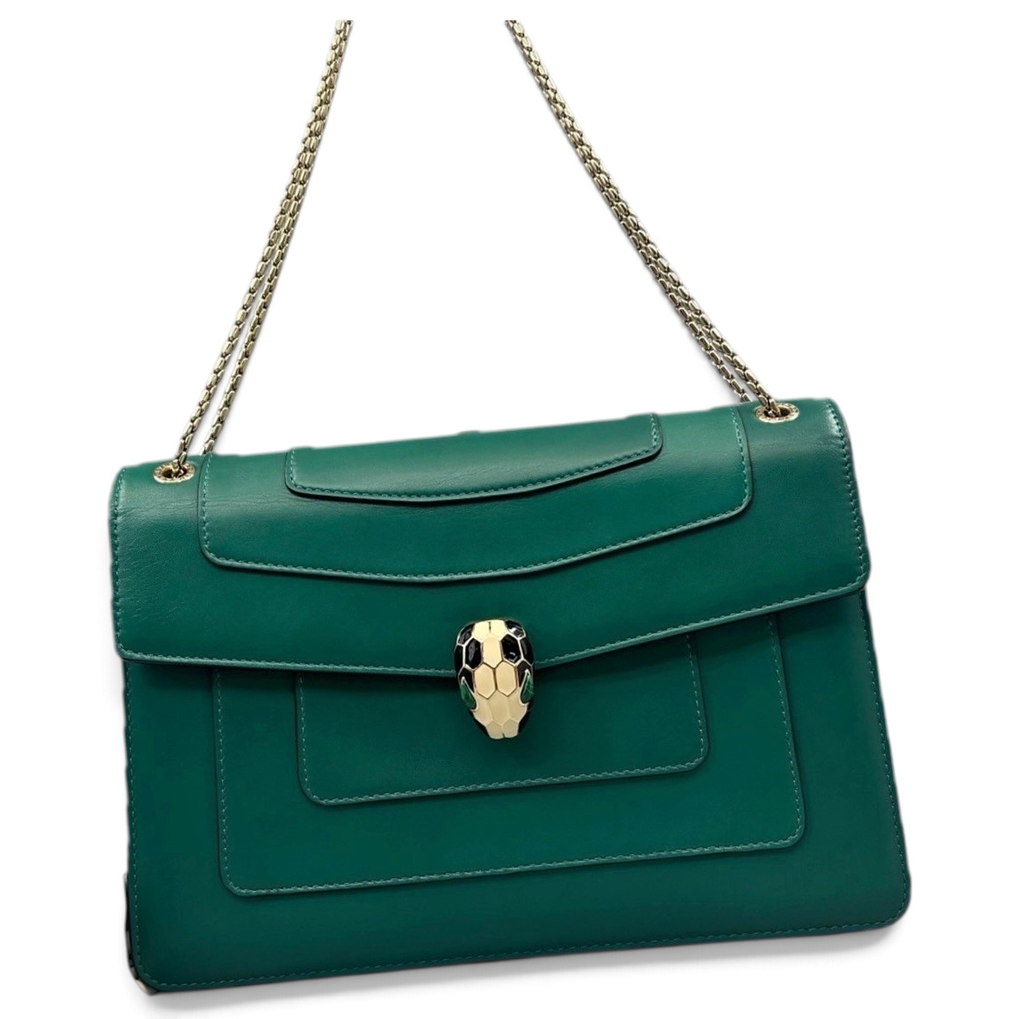 Serpenti leather handbag