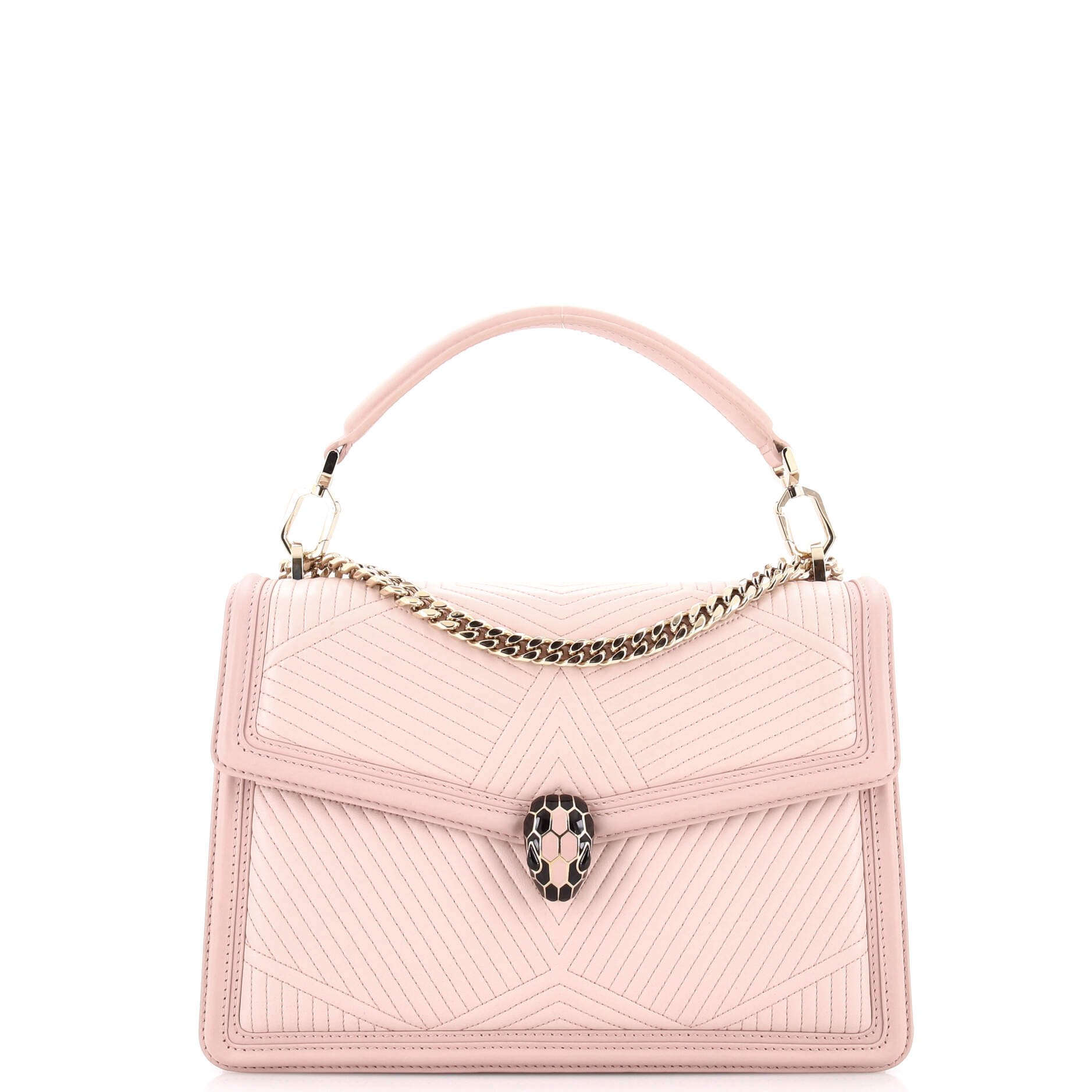 Bvlgari Serpenti Forever Shoulder Bag Quilted Leather Medium